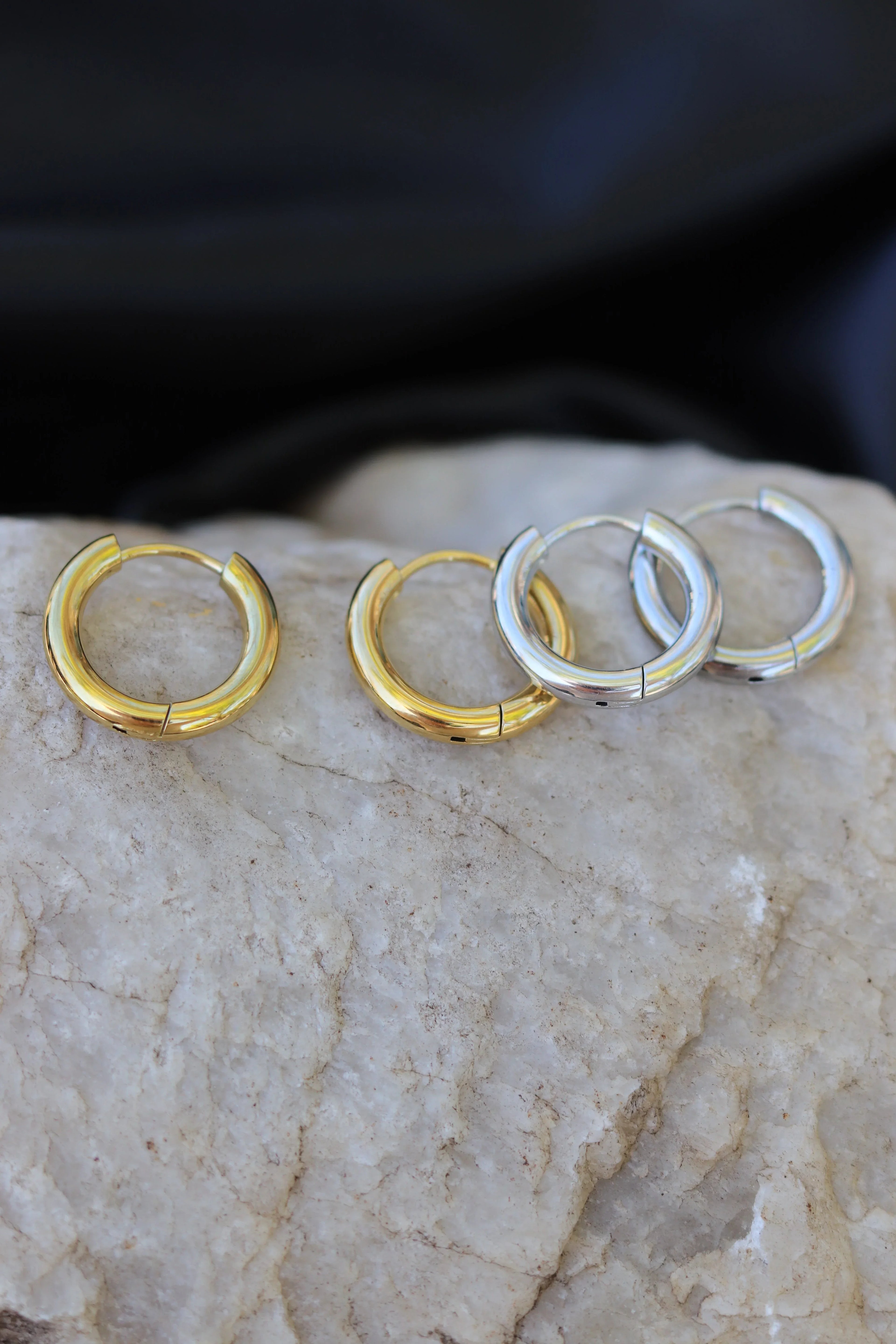 Mara Hoops - Water Proof Stainless Steel (Gold and Silver)