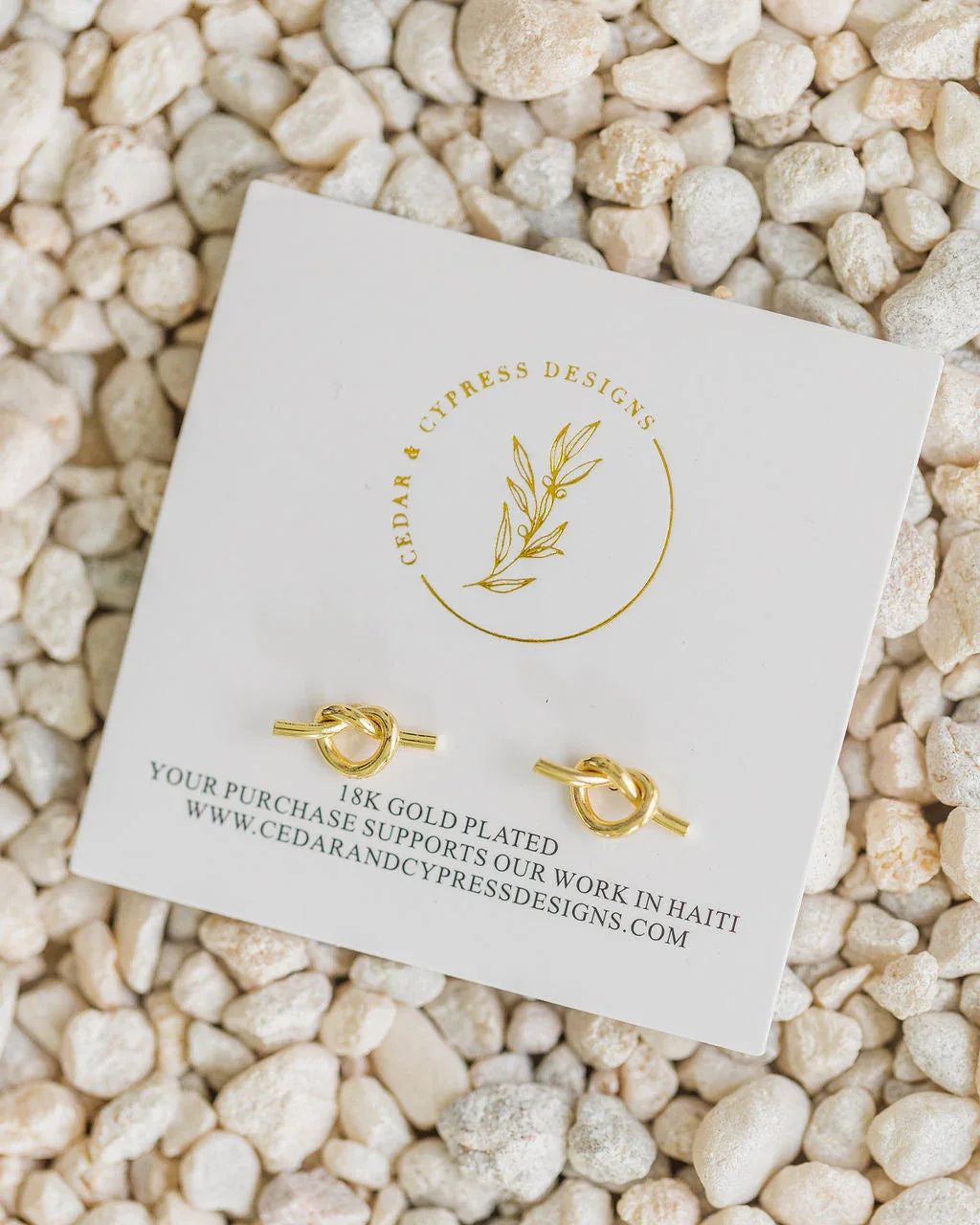 Tie The Knot Earrings - Stainless Steel (Silver and Gold)