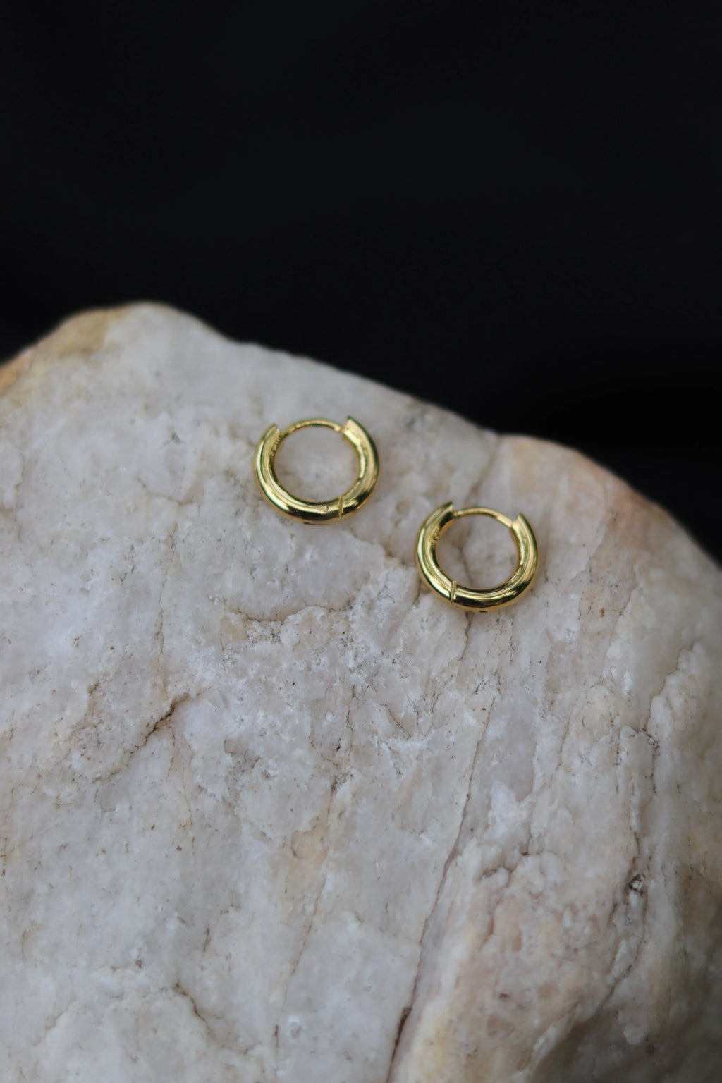 2 X Mini Mara Hoops - Gold - Stainless Steel - Water Proof