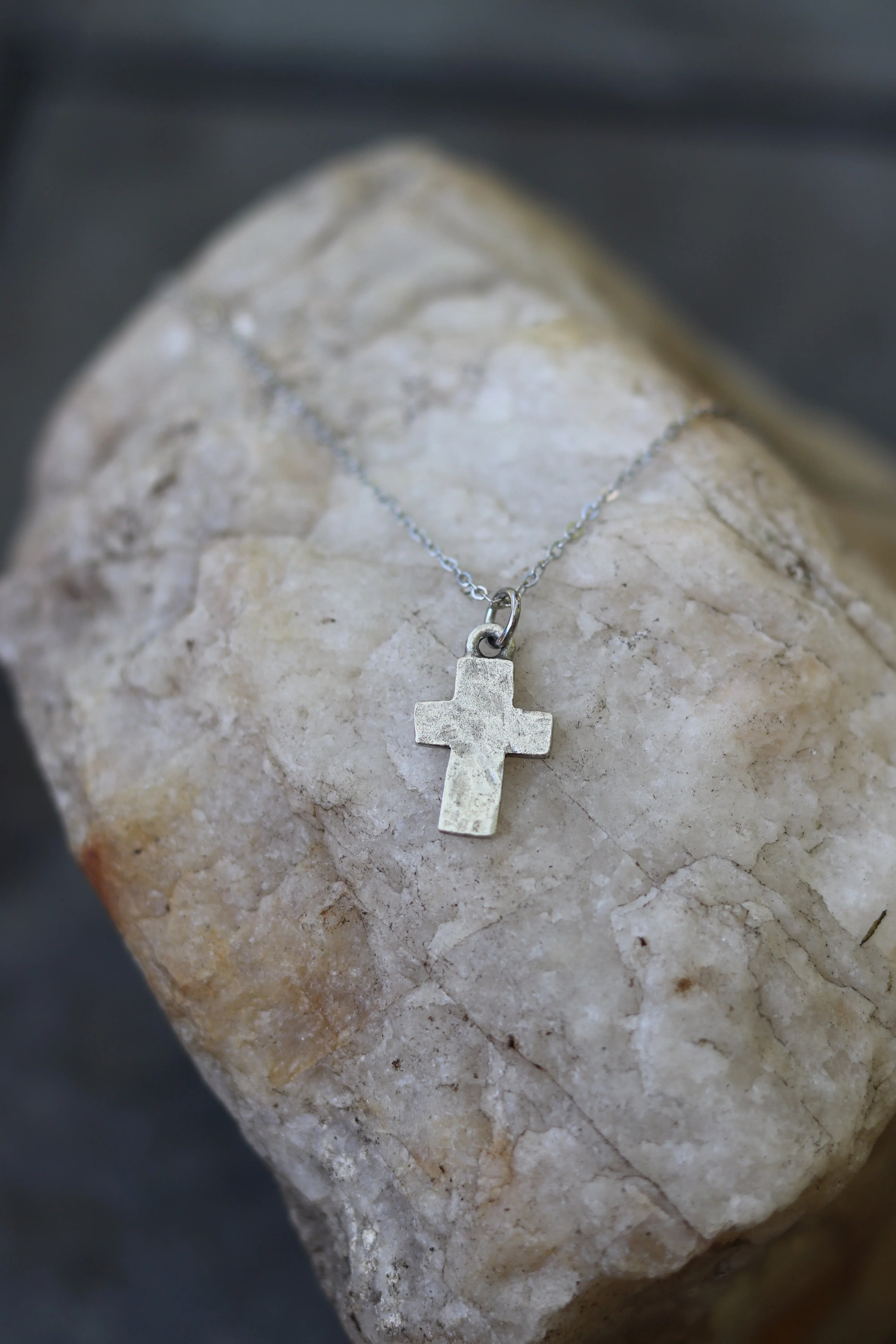 Dainty Silver Cross Necklace