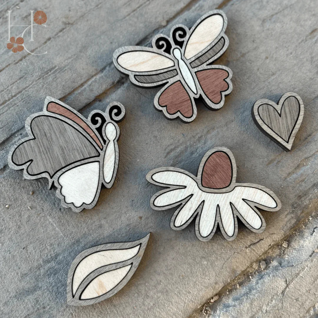 Butterfly Wood Magnet Set