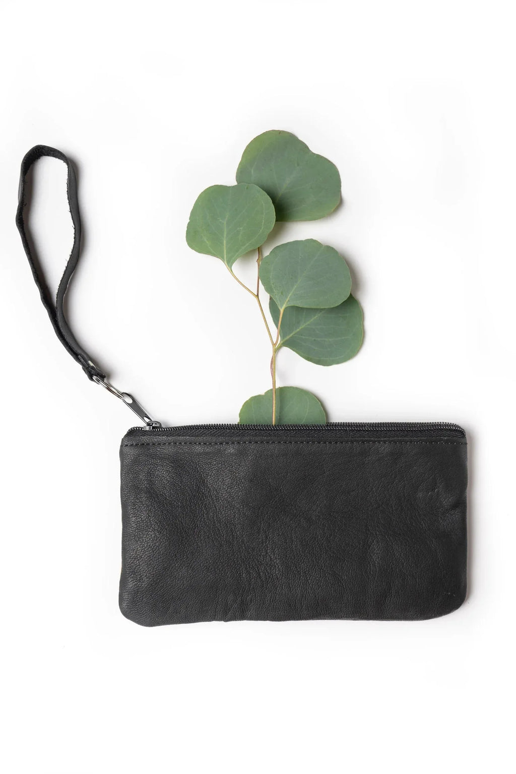 Leather Pouch Black Sheepskin