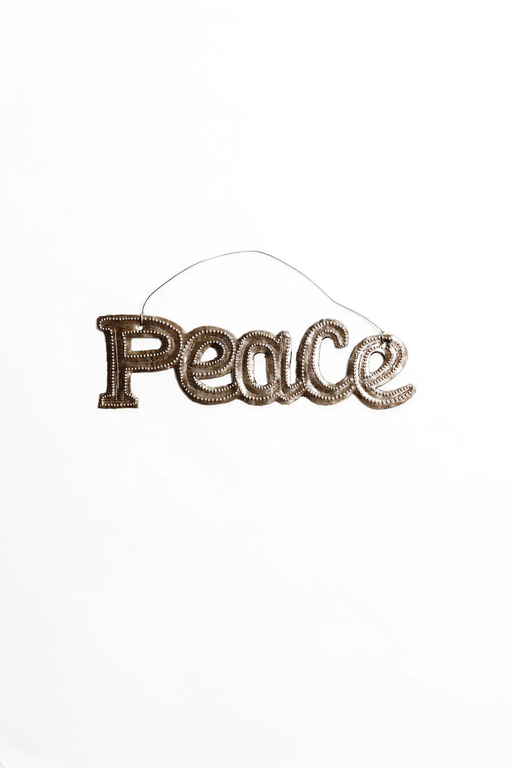 Metal Art Word Ornaments Peace