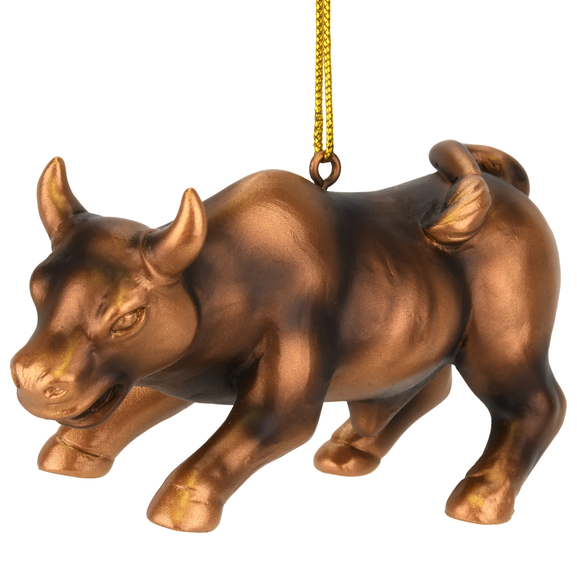 Bronze Bull Market Stock Trading ~ Day Trader Christmas Ornament