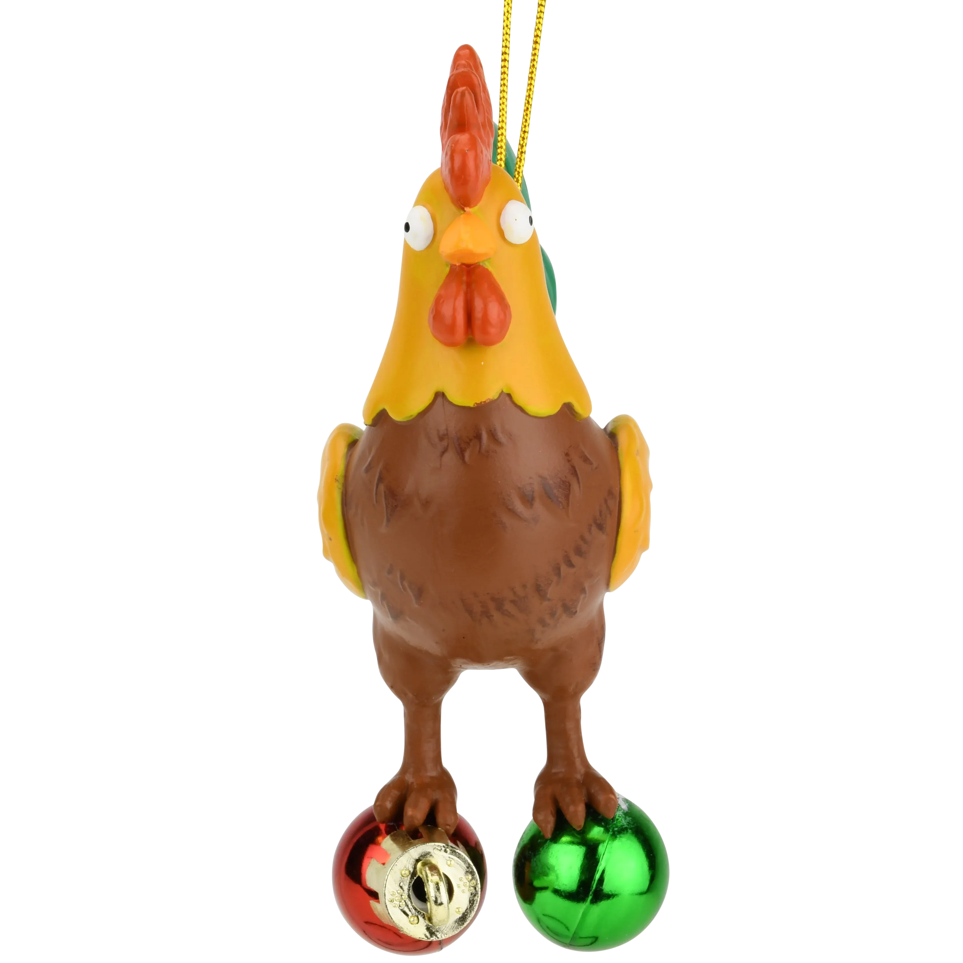 Cock and Bulbs Funny Christmas Ornament Decoration