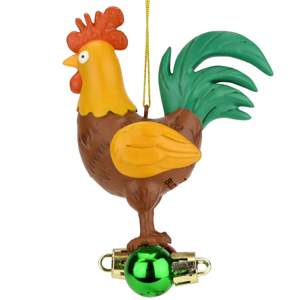 Cock and Bulbs Funny Christmas Ornament Decoration