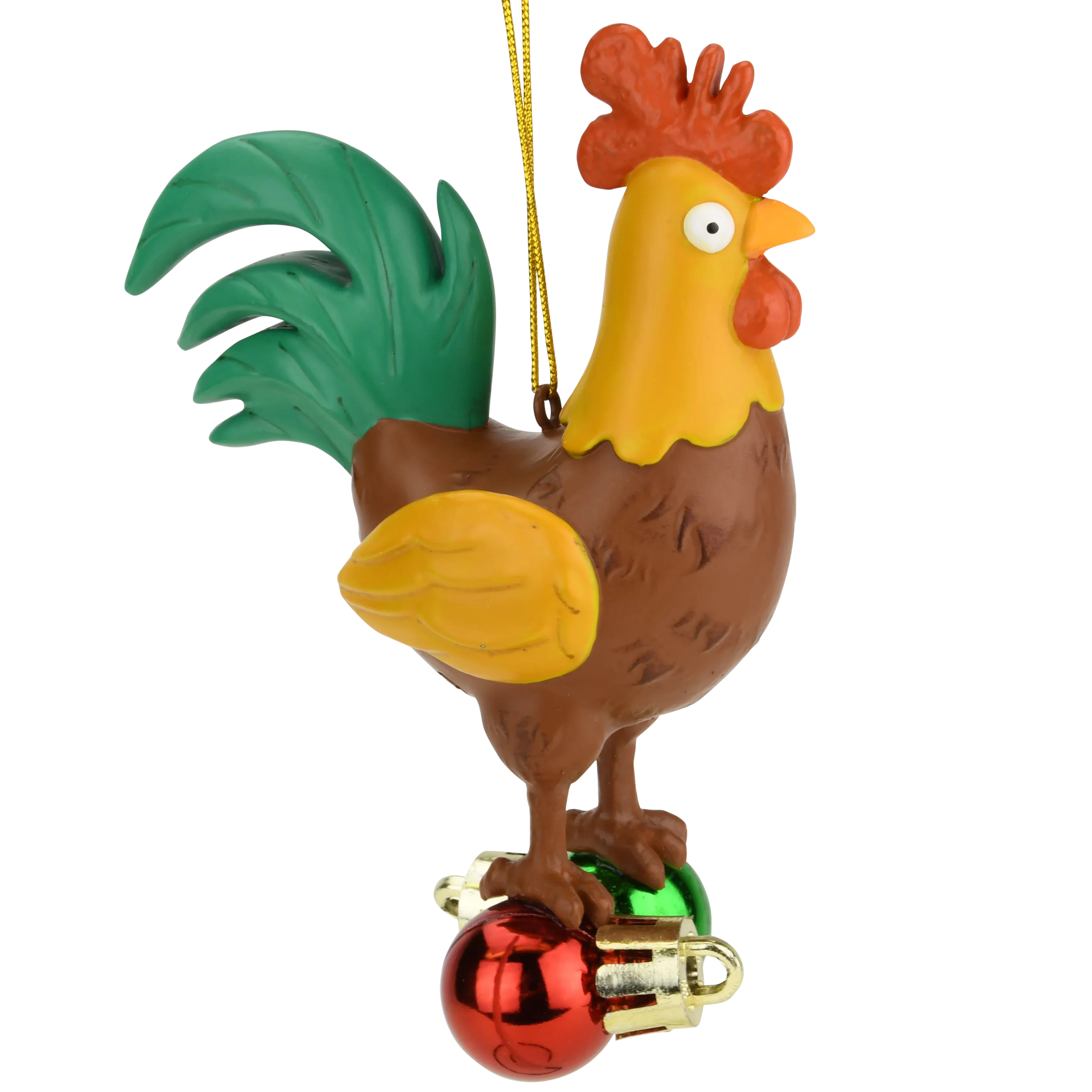 Cock and Bulbs Funny Christmas Ornament Decoration