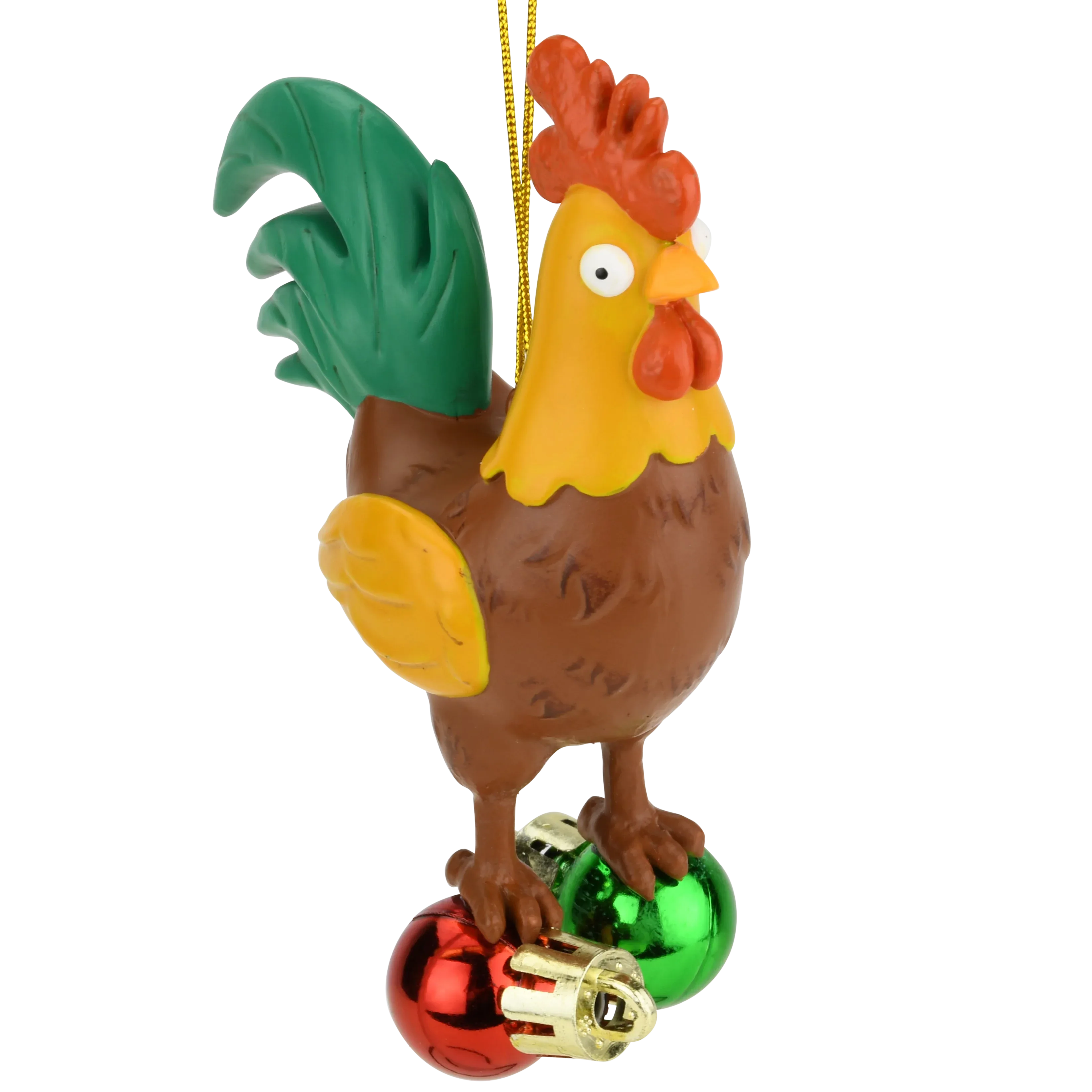 Cock and Bulbs Funny Christmas Ornament Decoration
