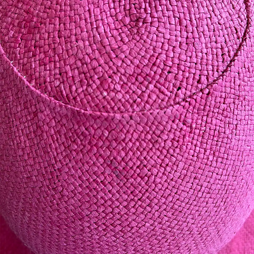 Straw Hat Bike Helmet - Bougainvillea Red