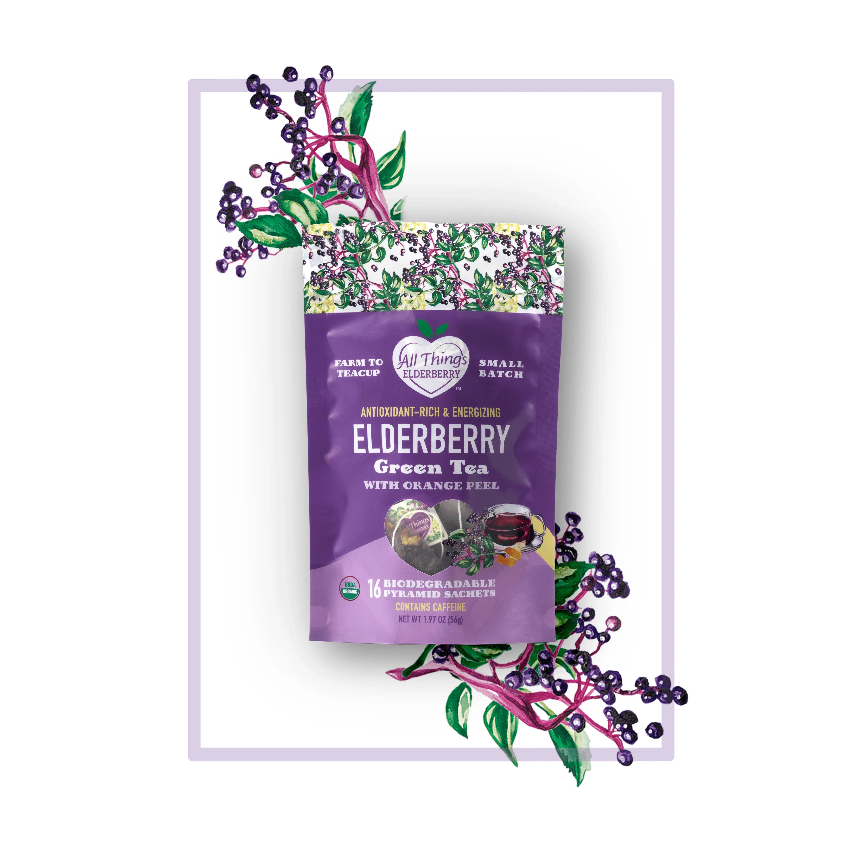 Elderberry Green Tea Blend 16 count