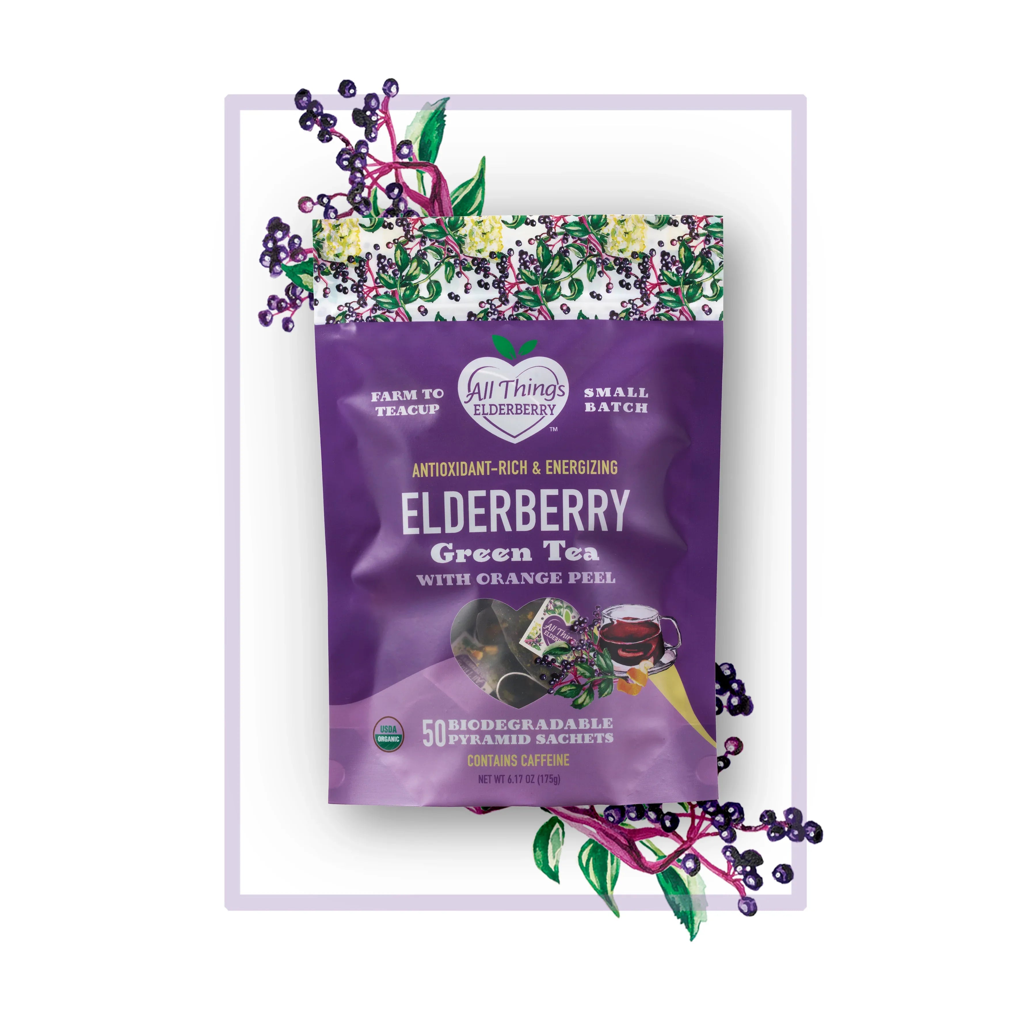 Elderberry Green Tea Blend 50 count