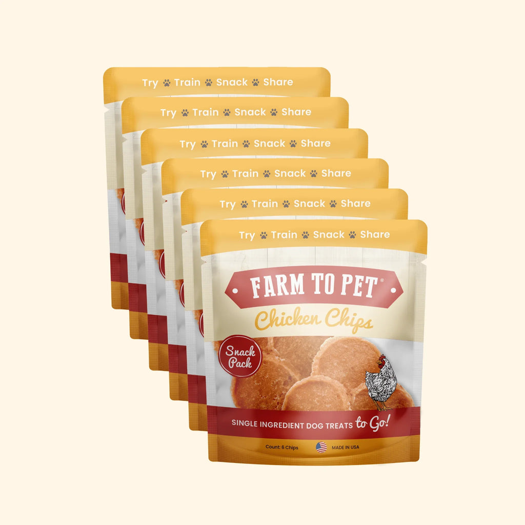 Chicken Chips Snack Pack Bundles | Dog Party Favors & Training Treats 6 Pack