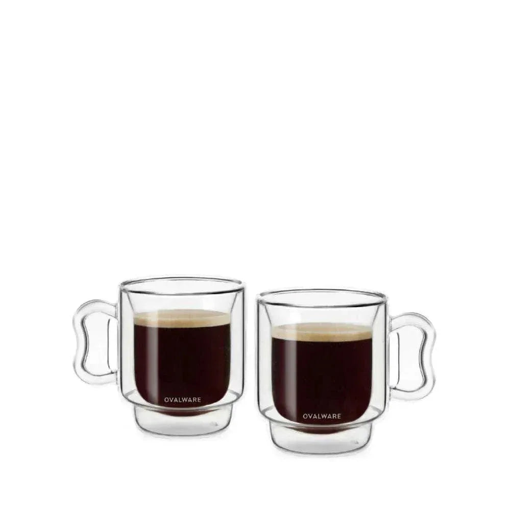Double Wall Espresso Cups - 120ml/4oz Set of 2