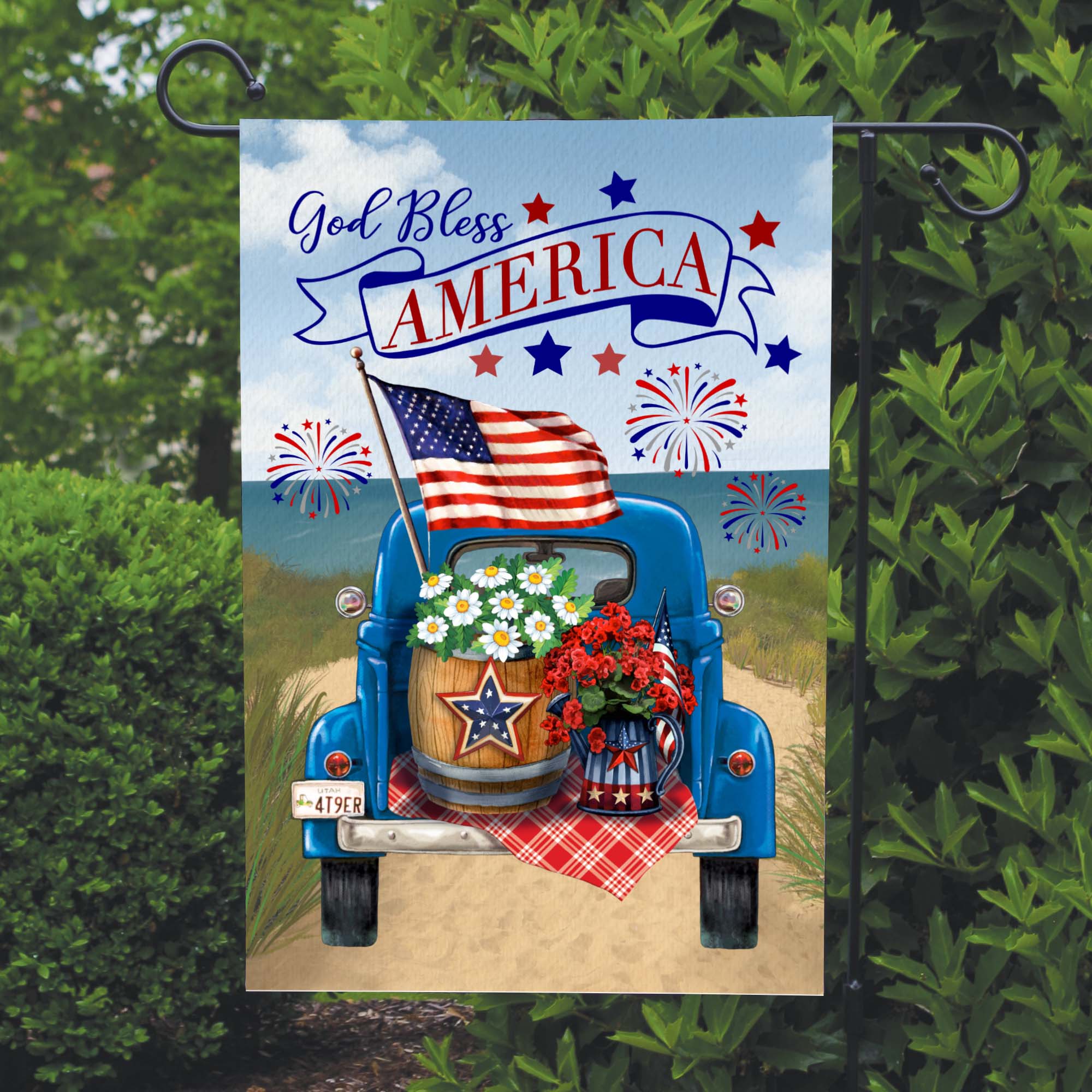 God Bless America Garden Flag 12x18 inch