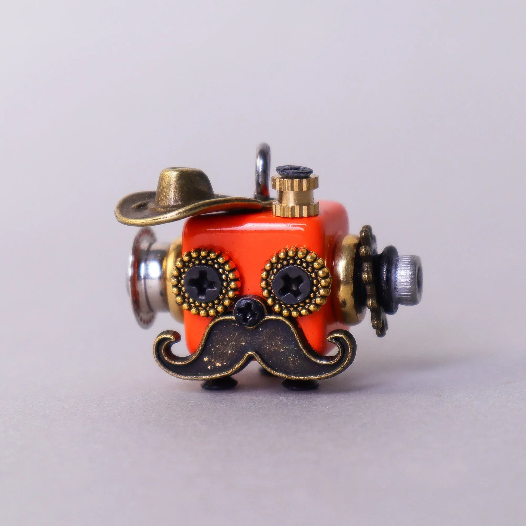 Handcrafted Wooden Bot Necklace, Keychain, or Mini Decor Sir Gearson