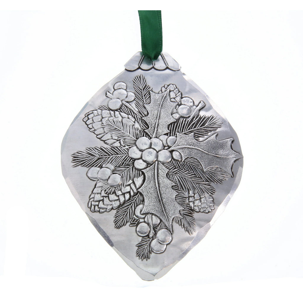 Holly Bulb Ornament