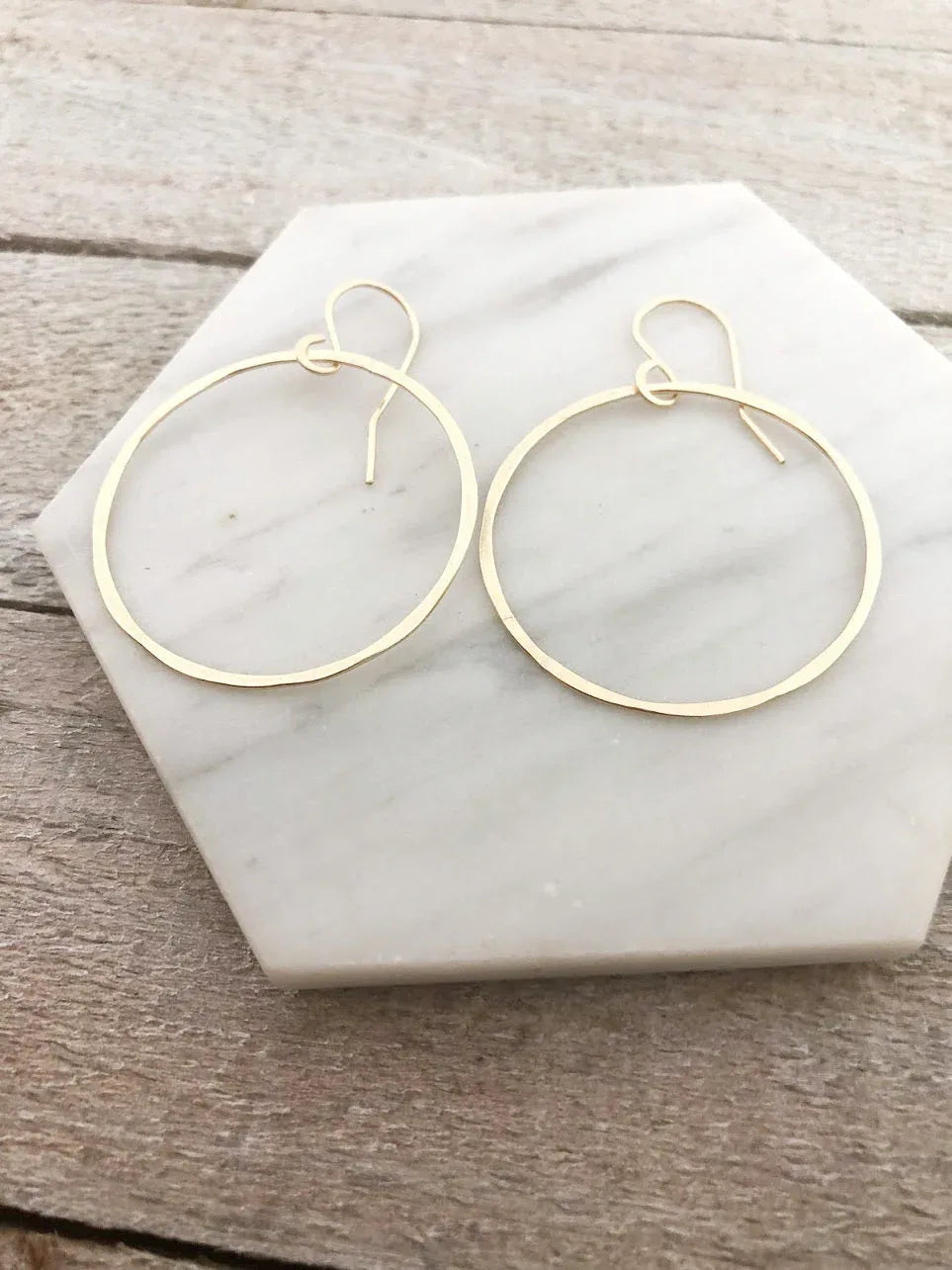 Hoop Earrings - Dainty Hammered Hoop Earrings - Handmade Hoops - Gift for Her 14k Gold Filled