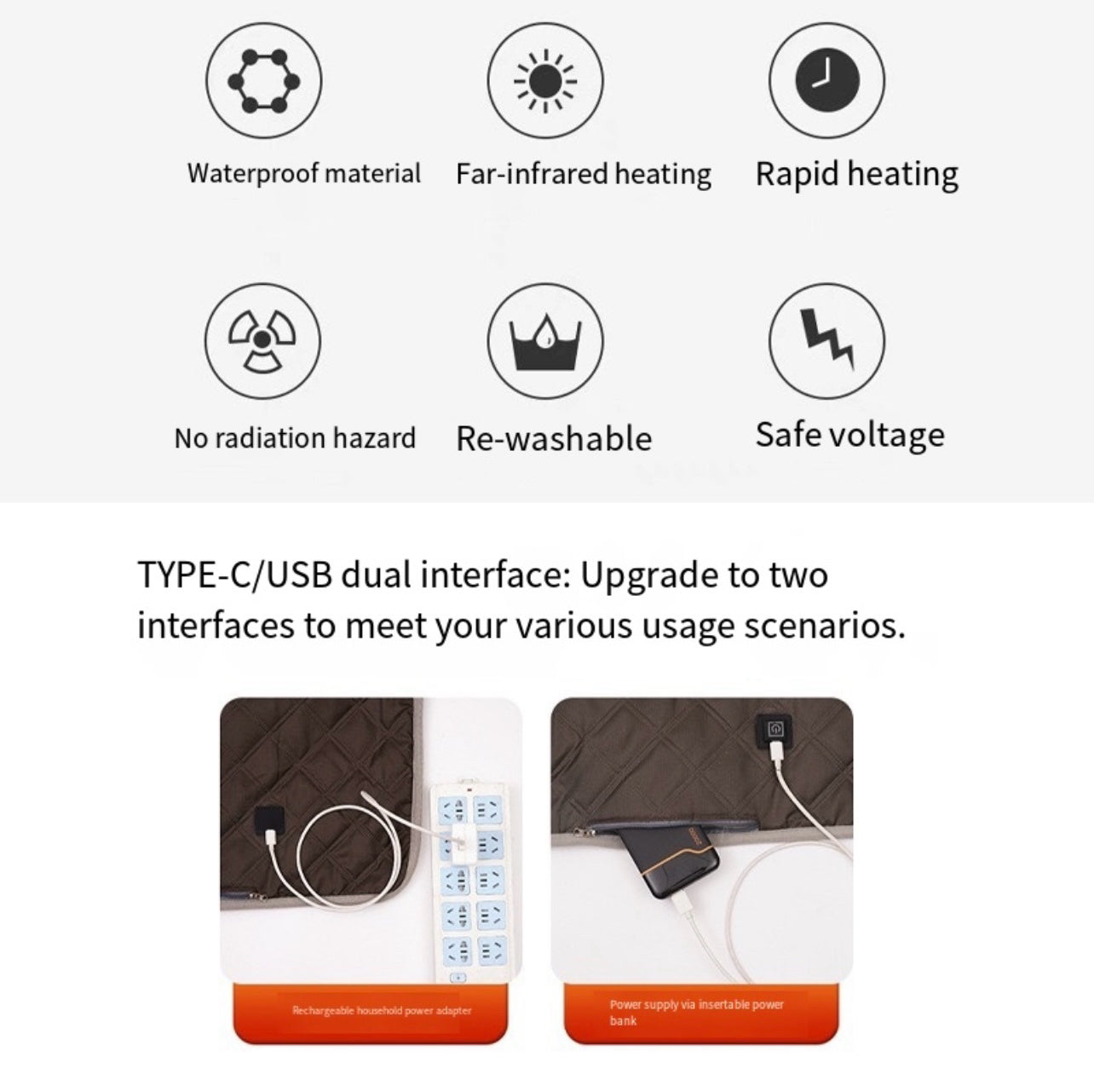 LITEGUEST USB Heated Stroller Seat Pad – Winter Baby Seat Warmer