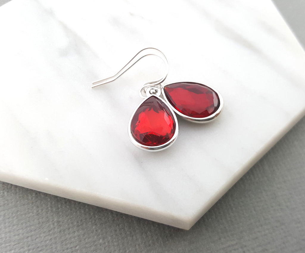 July Birthstone Earrings - Crystal Teardrop Earrings