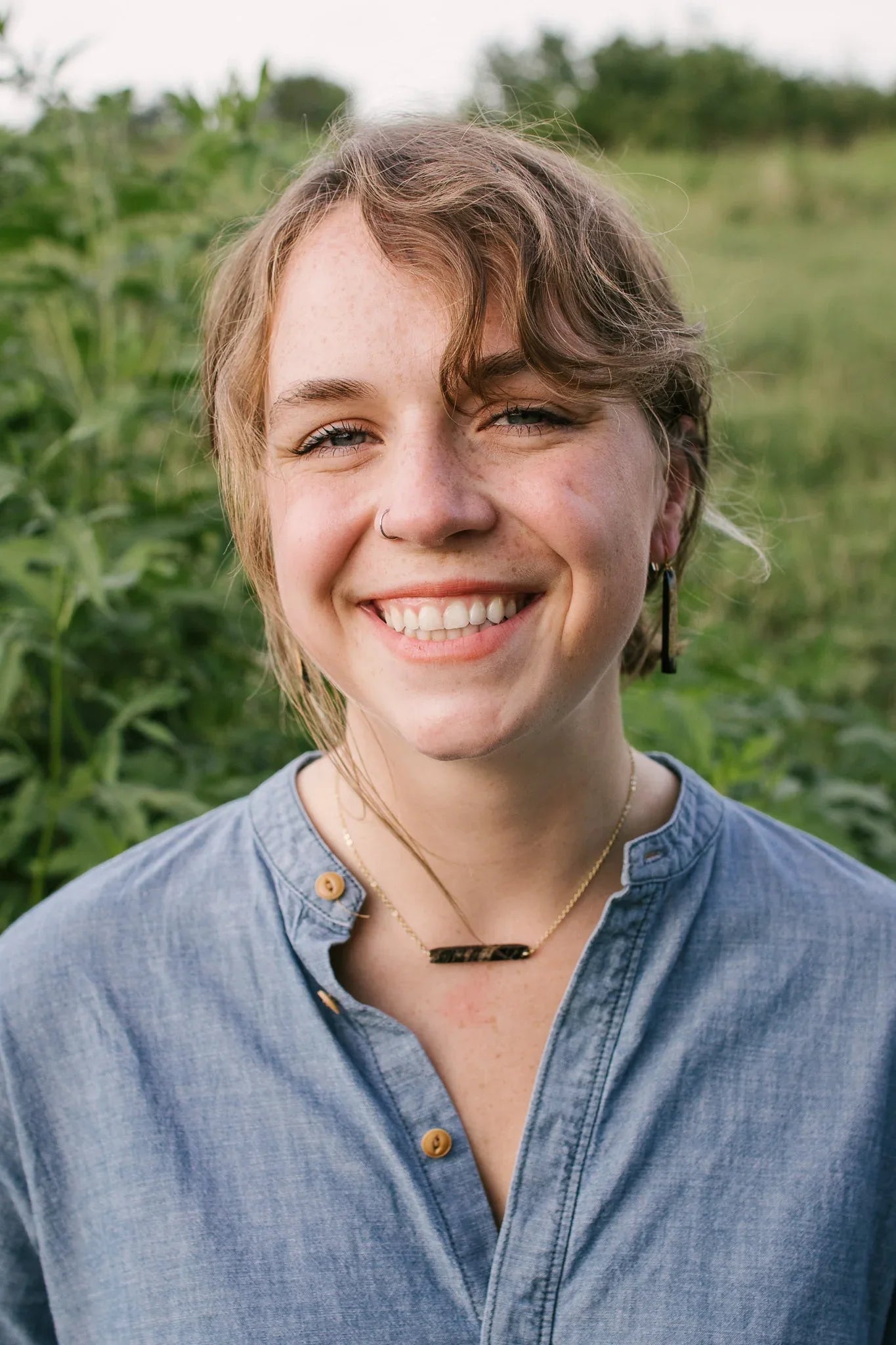 Petite Baguette Necklace by Atelier Calla