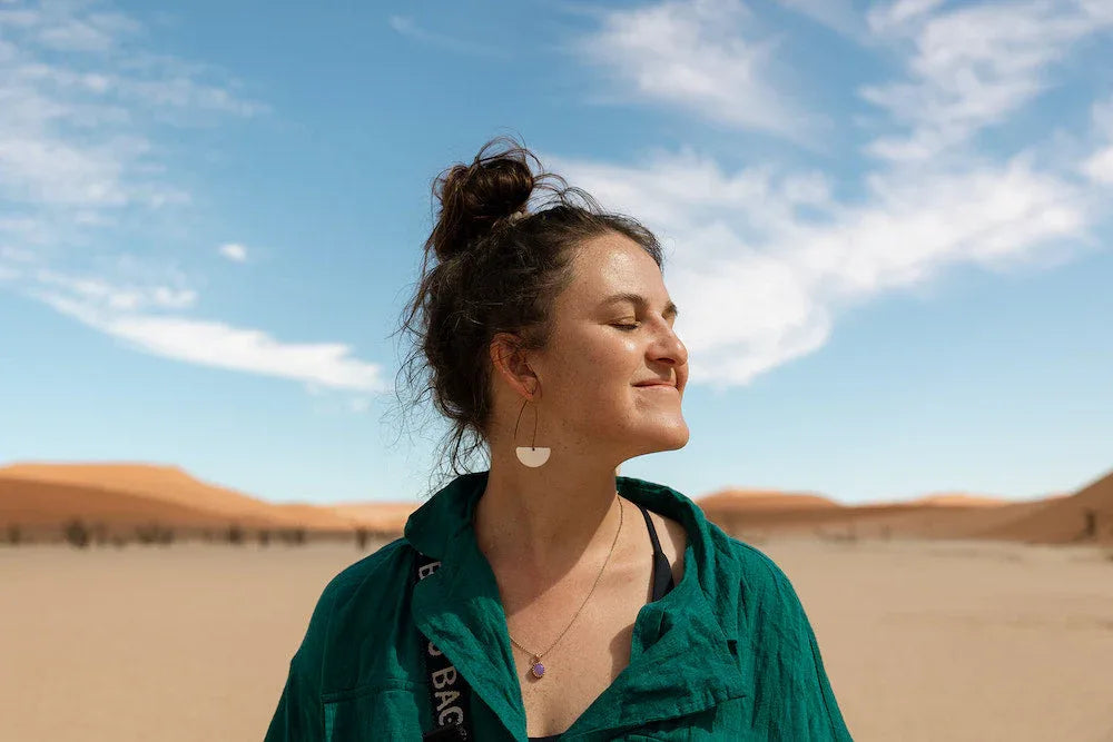 Marquise Moon Earring