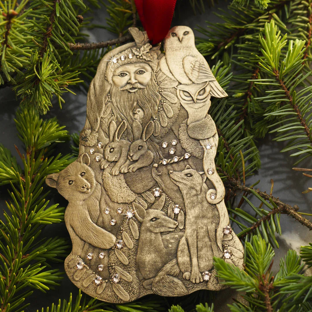 Woodland Santa Ornament (Bronze)