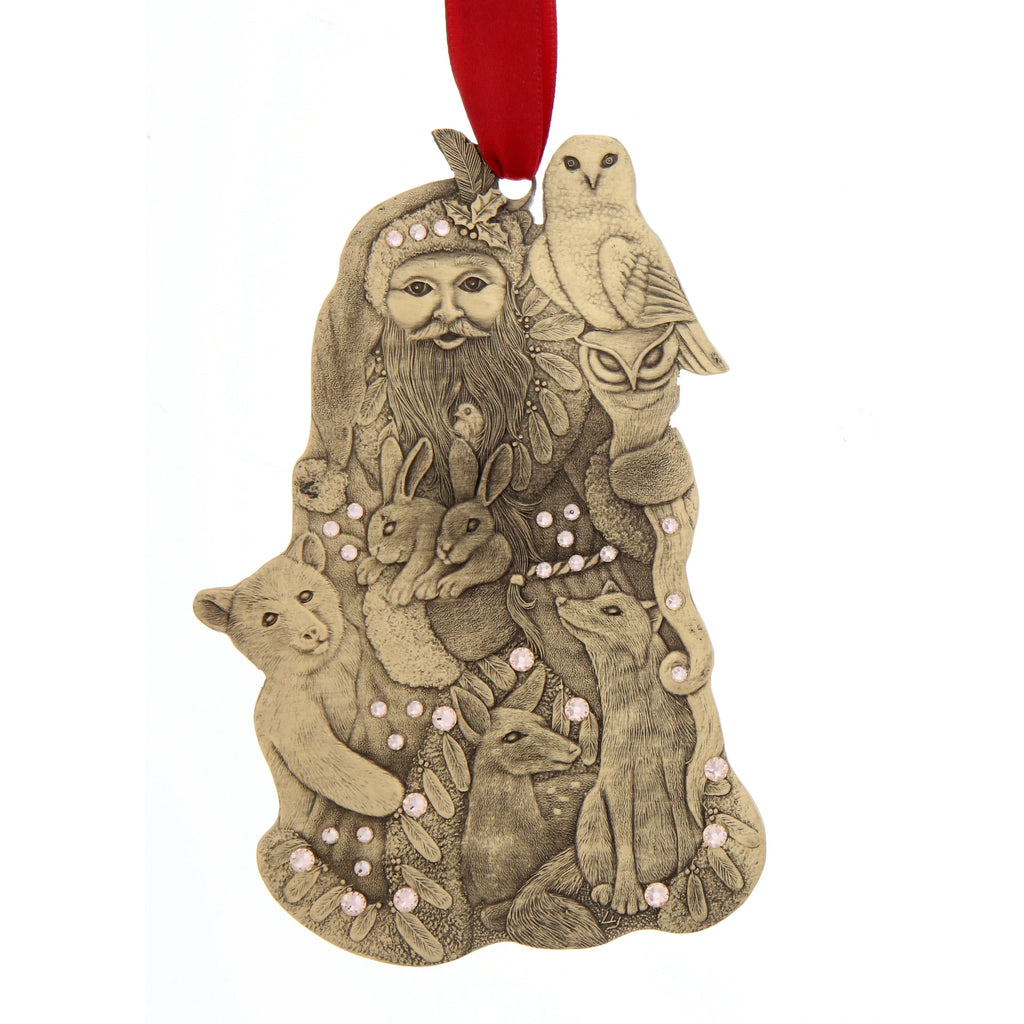 Woodland Santa Ornament (Bronze)