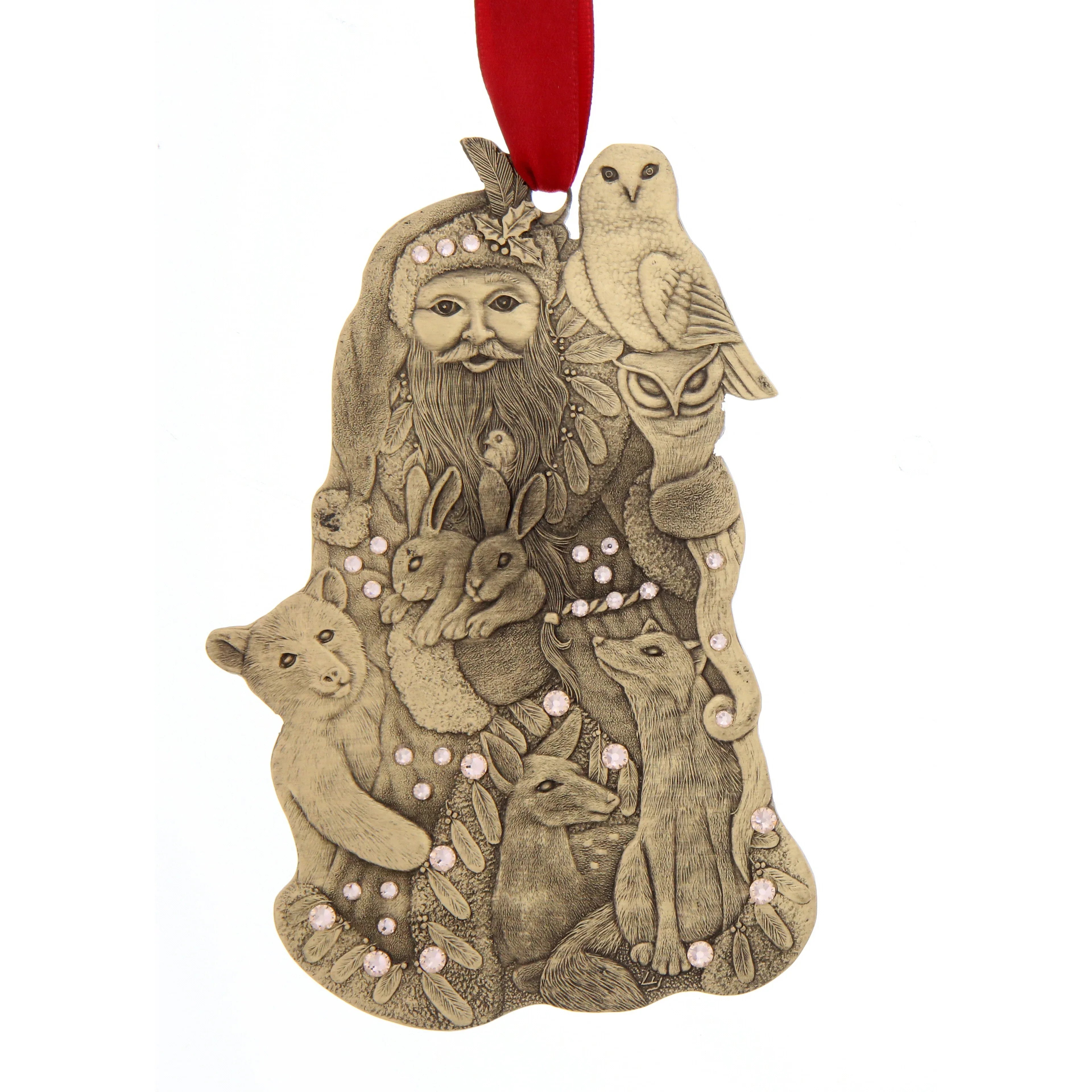 Woodland Santa Ornament (Bronze)