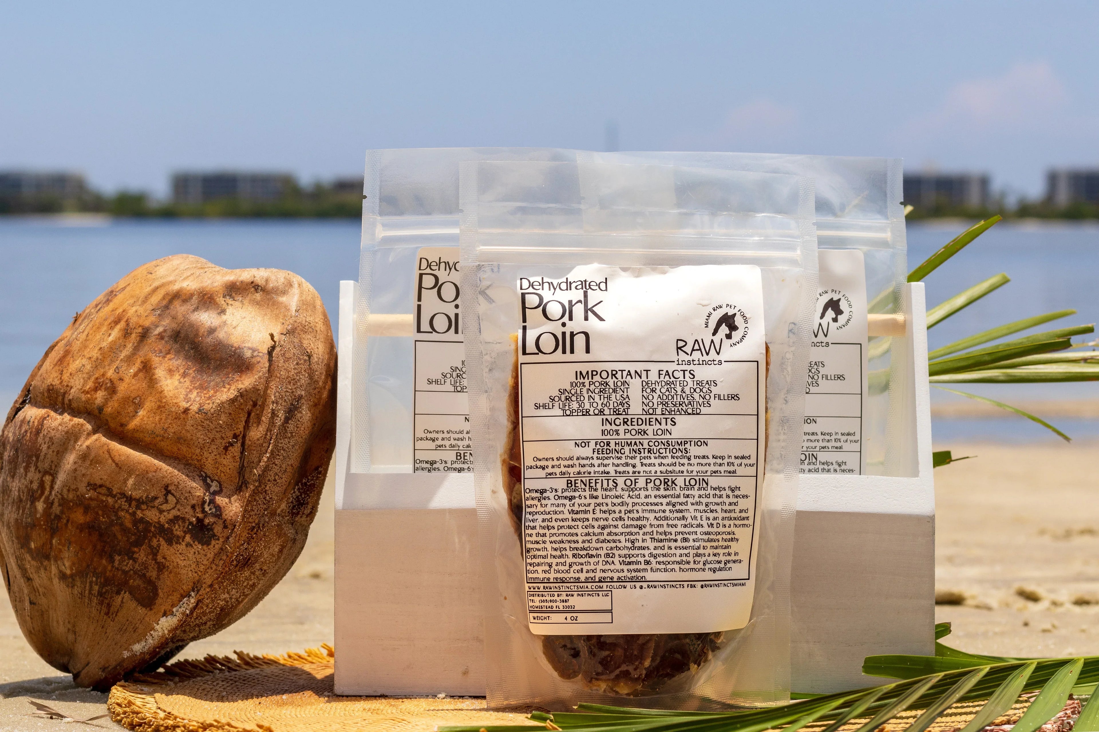 Dehydrated Pork Loin | Raw Instincts | USA-Sourced, Small Batch Treat for Cats & Dogs