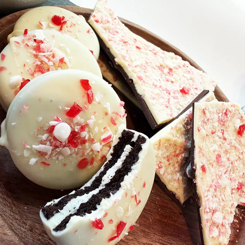 Chocolate-Dipped Cookie Peppermint White Chocolate