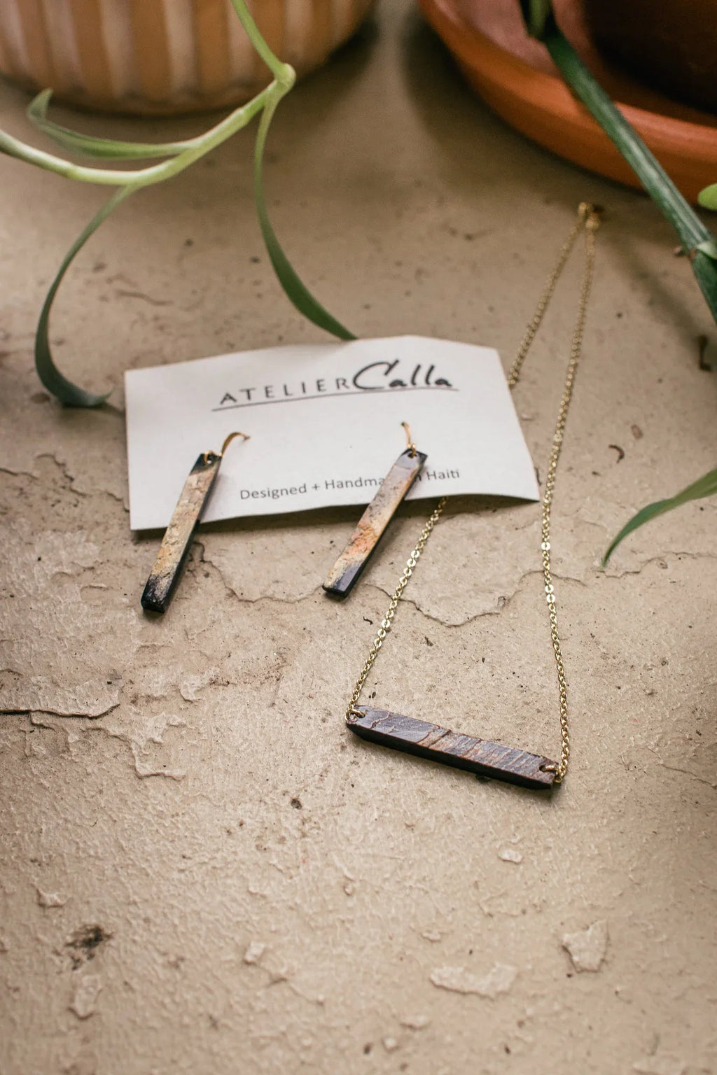 Petite Baguette Necklace by Atelier Calla