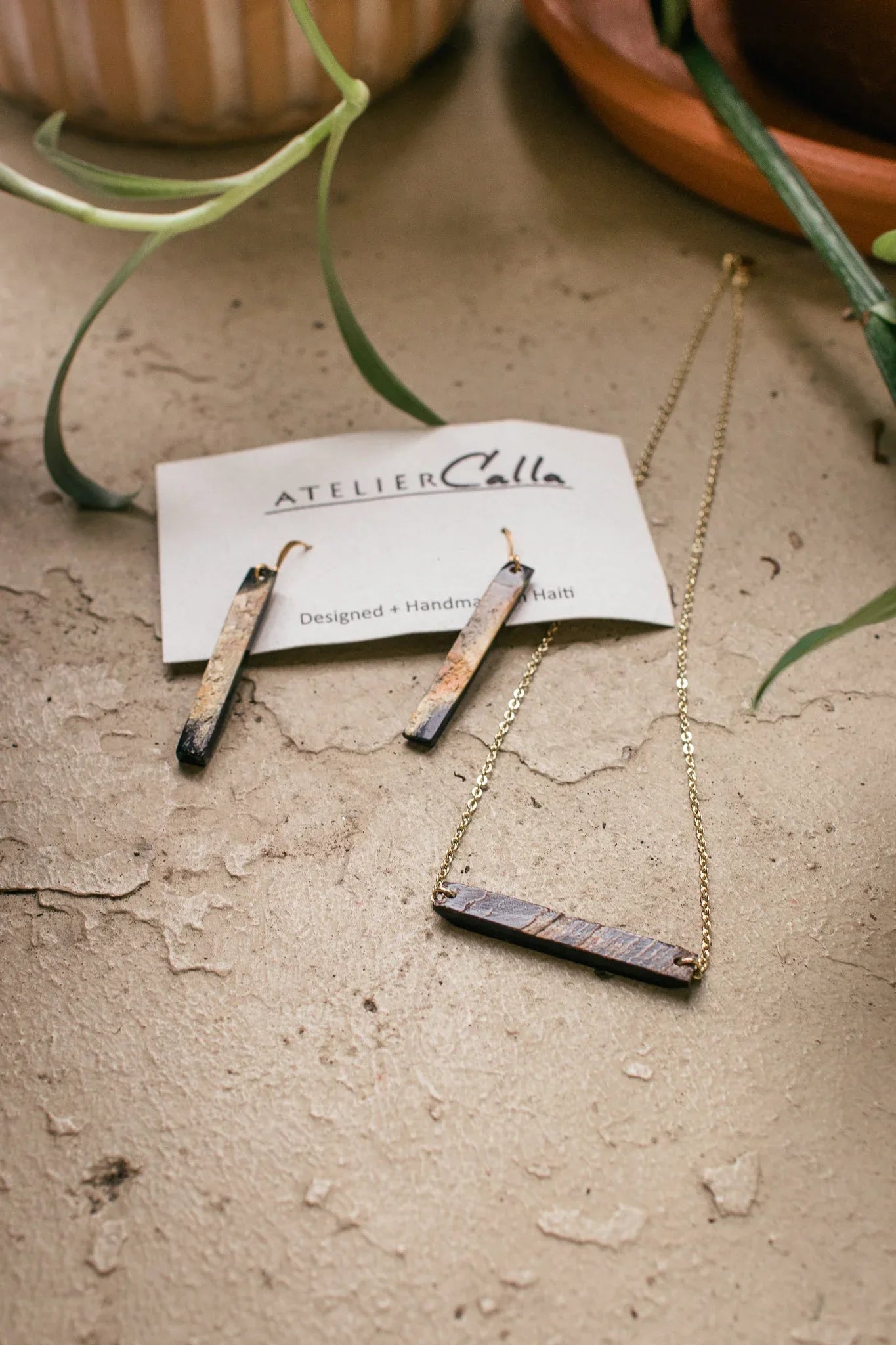 Petite Baguette Necklace by Atelier Calla