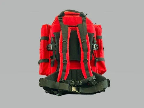 Grassman framed pack - MOLLE panel Bundle Red with Black Webbing