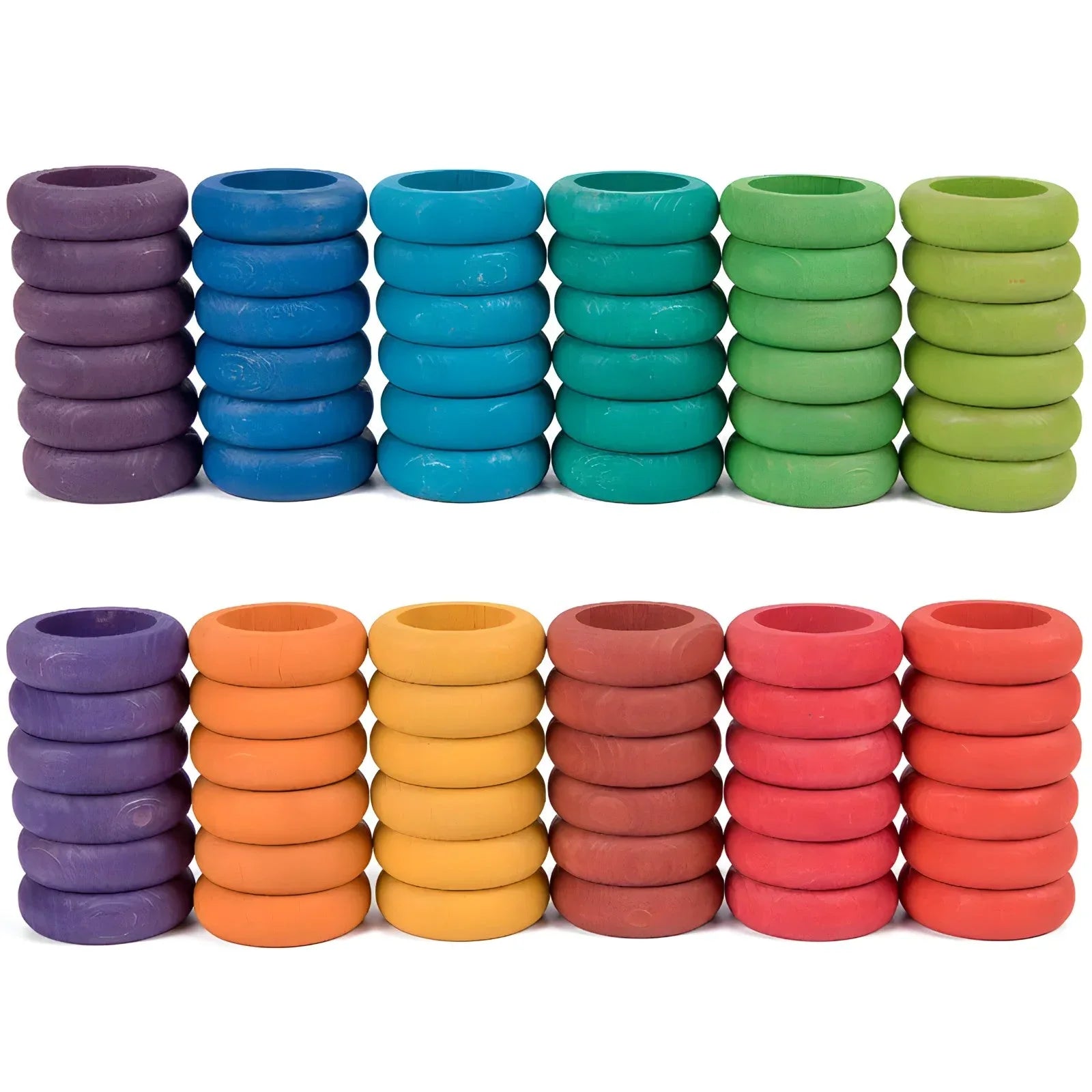 Rainbow Rings, Coins and Nins Pretend Play Toys 72 Rings