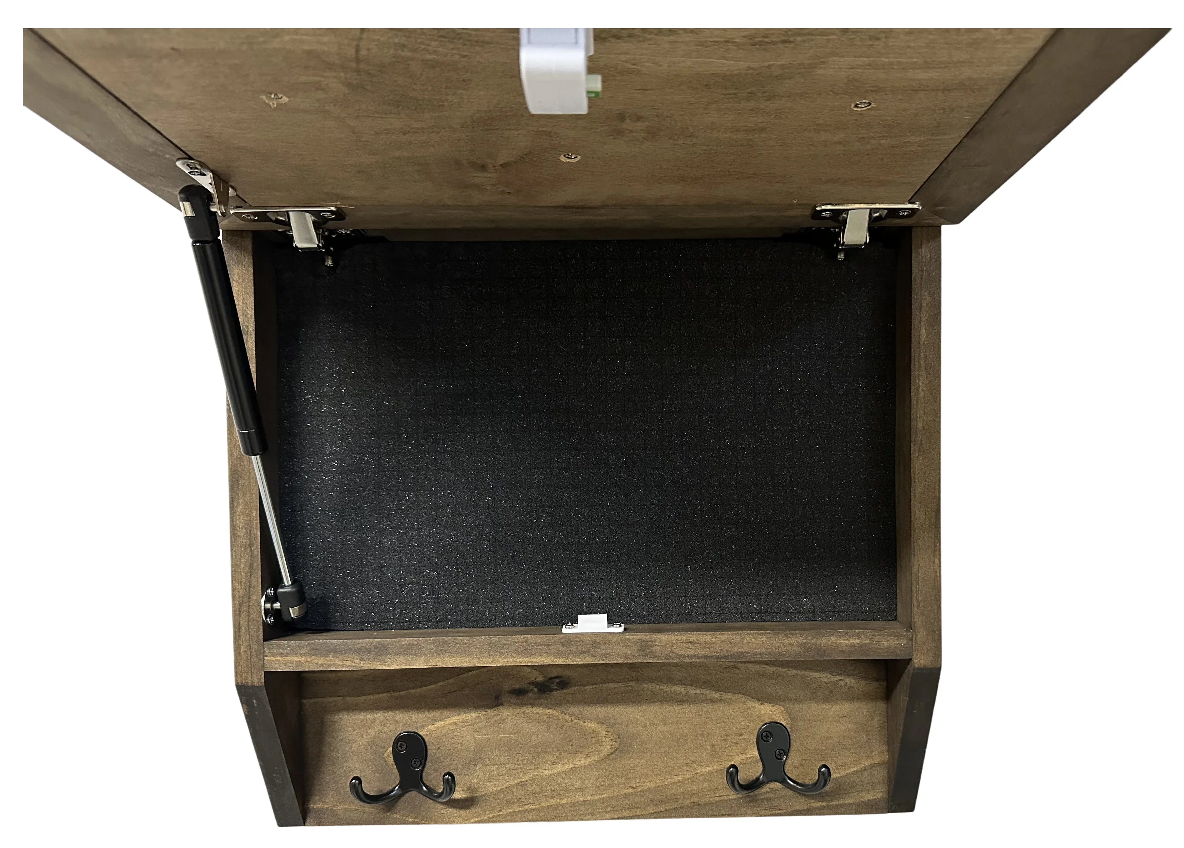 Rustic Mountain Welcome Wall-Mounted Gun Cabinet – Concealed Lockable Storage for Your Home