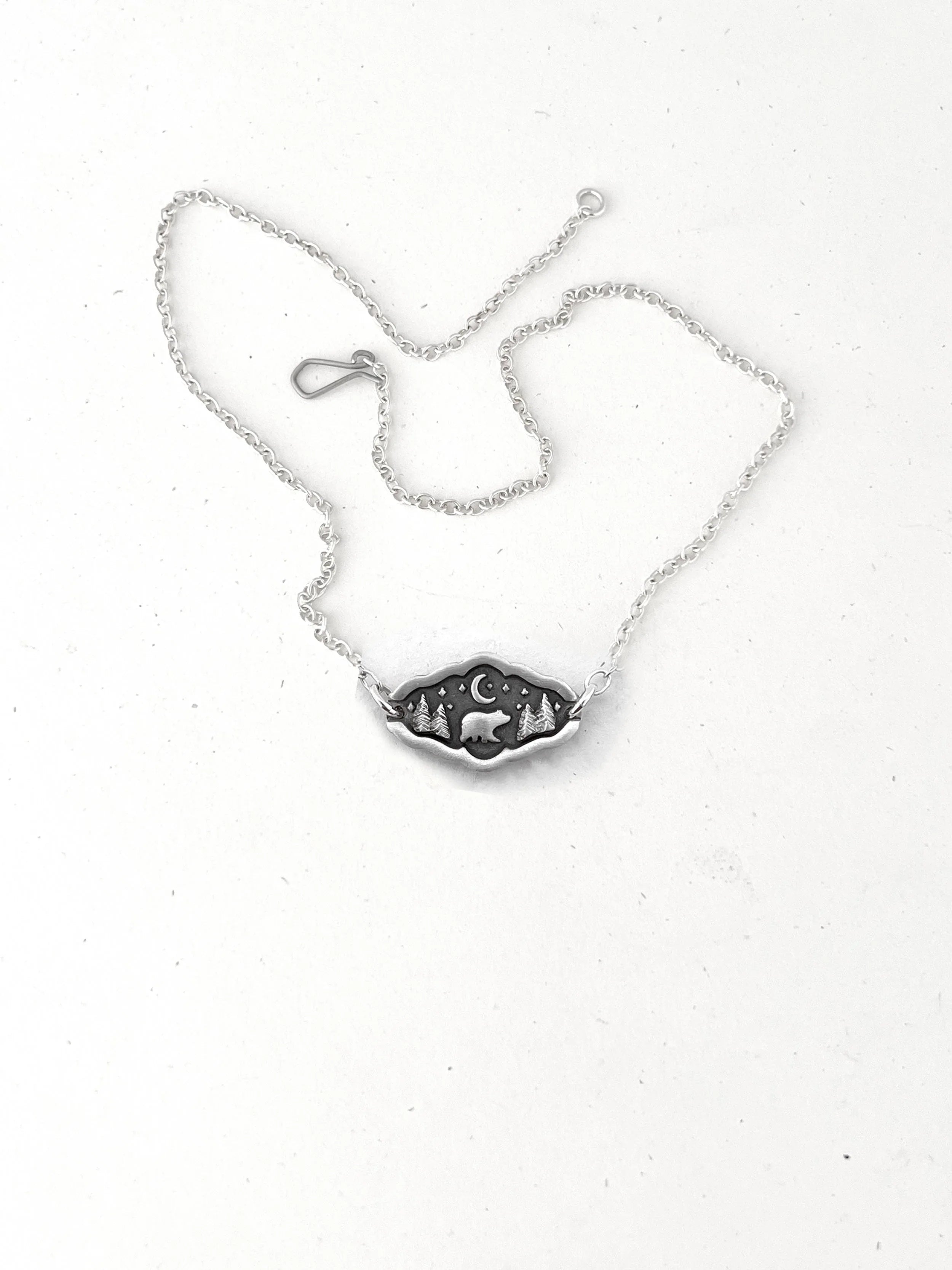 Sterling Silver Bear Necklace