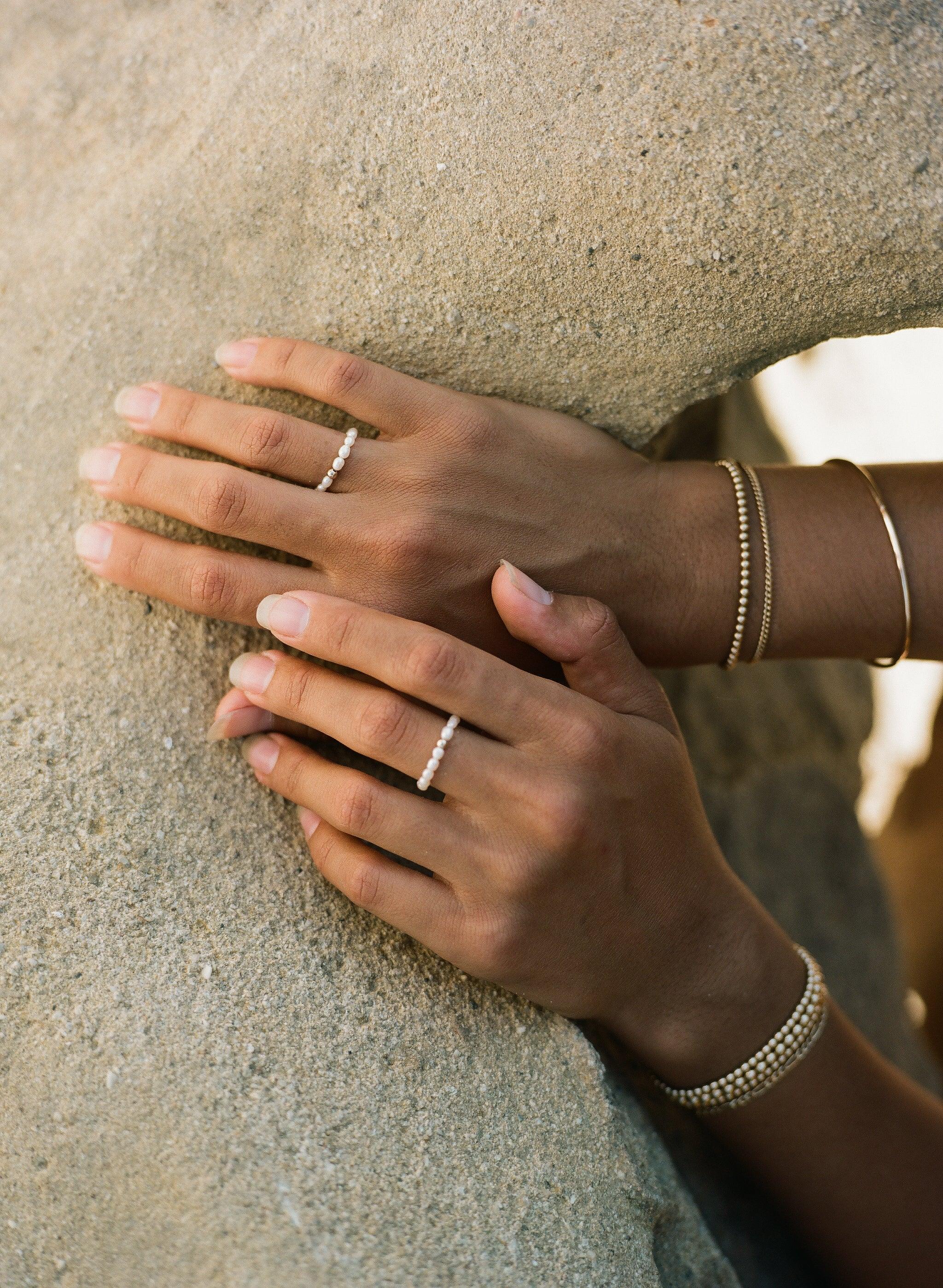 Dainty Vintage Pearl Ring