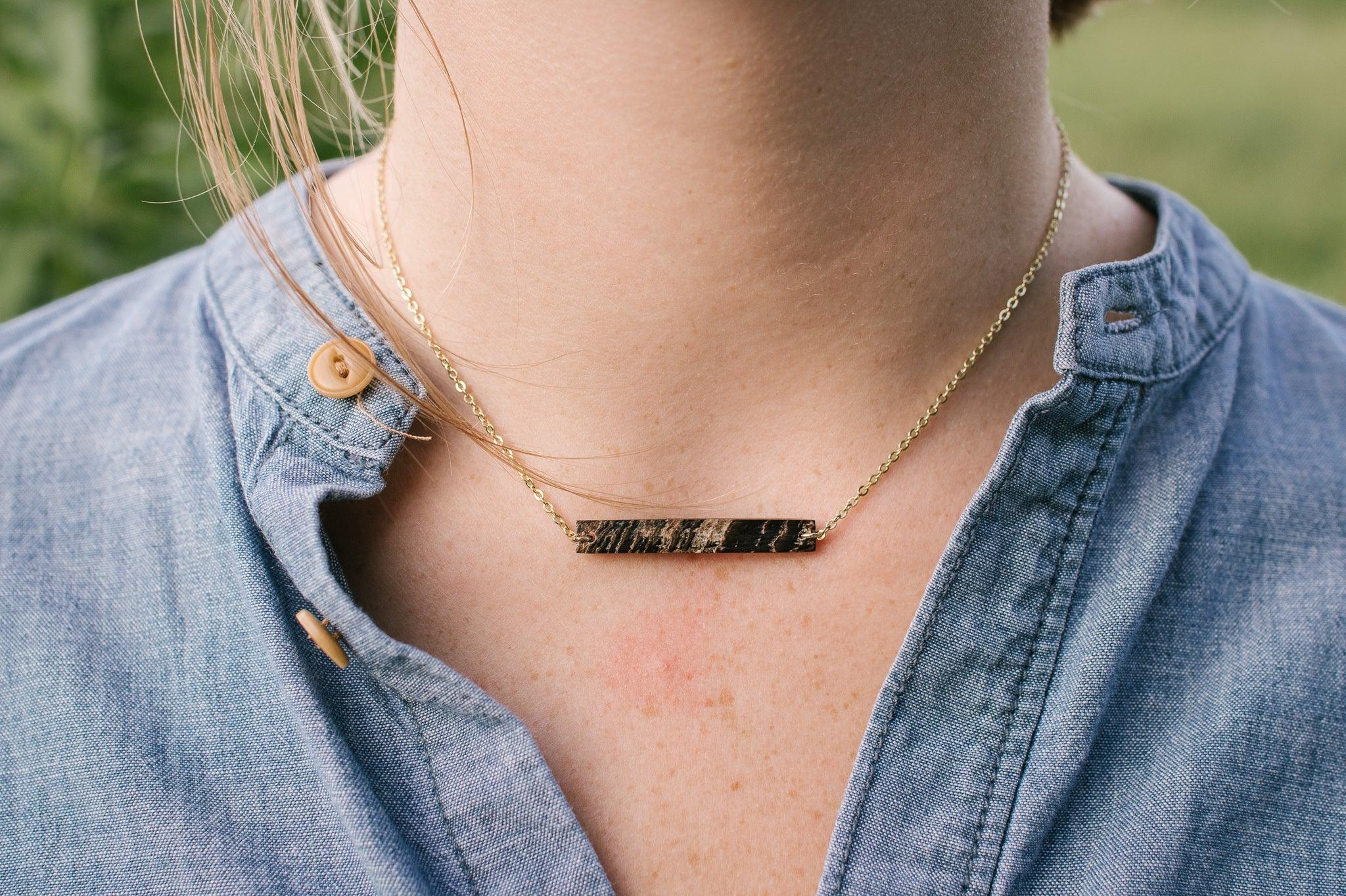 Petite Baguette Necklace by Atelier Calla