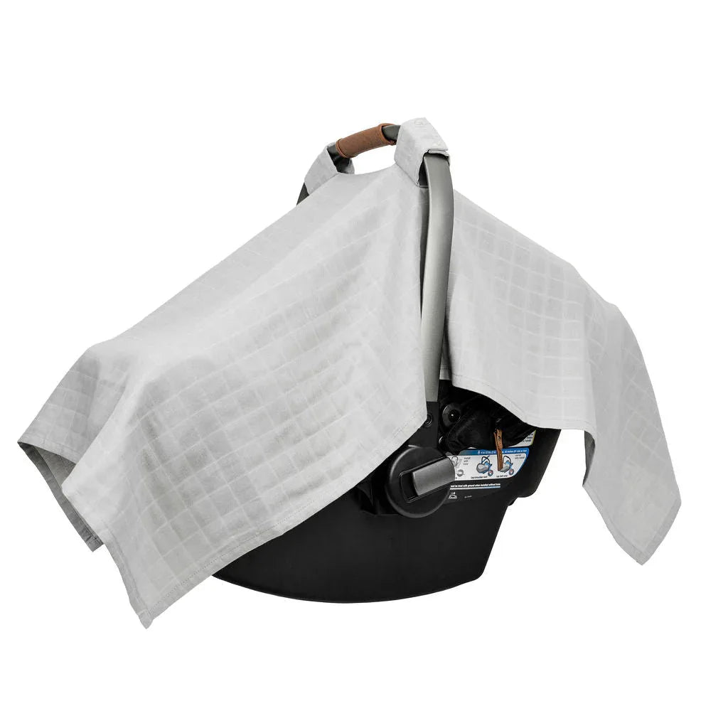 Muslin Car Seat Cover Gray