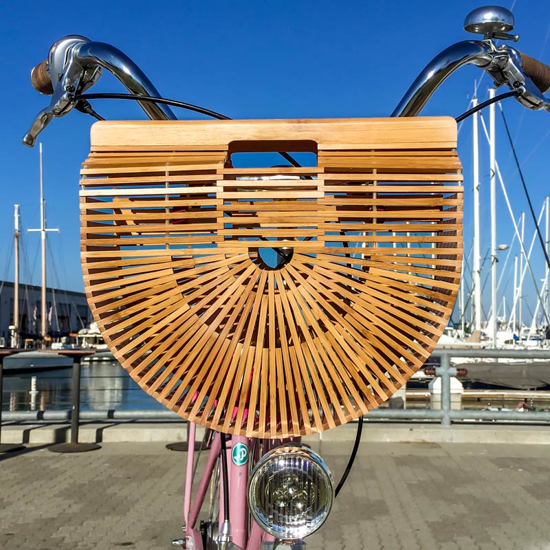 BIKE PRETTY®️ Half Circle Bamboo Bike Bag