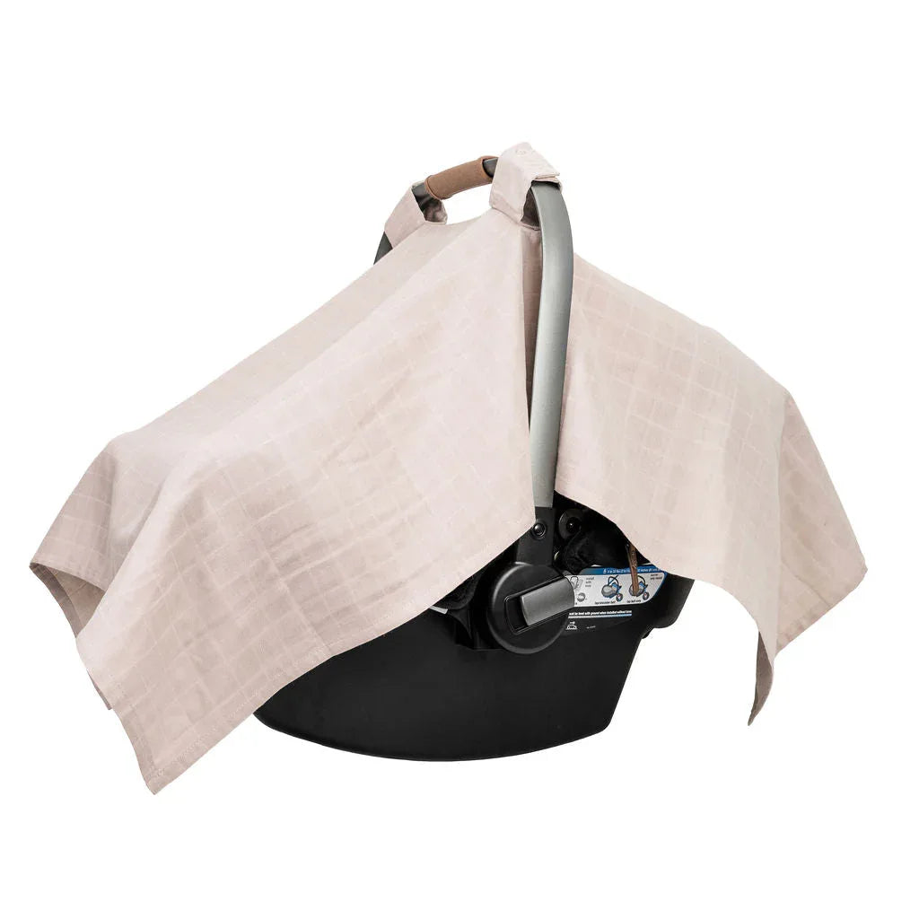 Muslin Car Seat Cover Brown