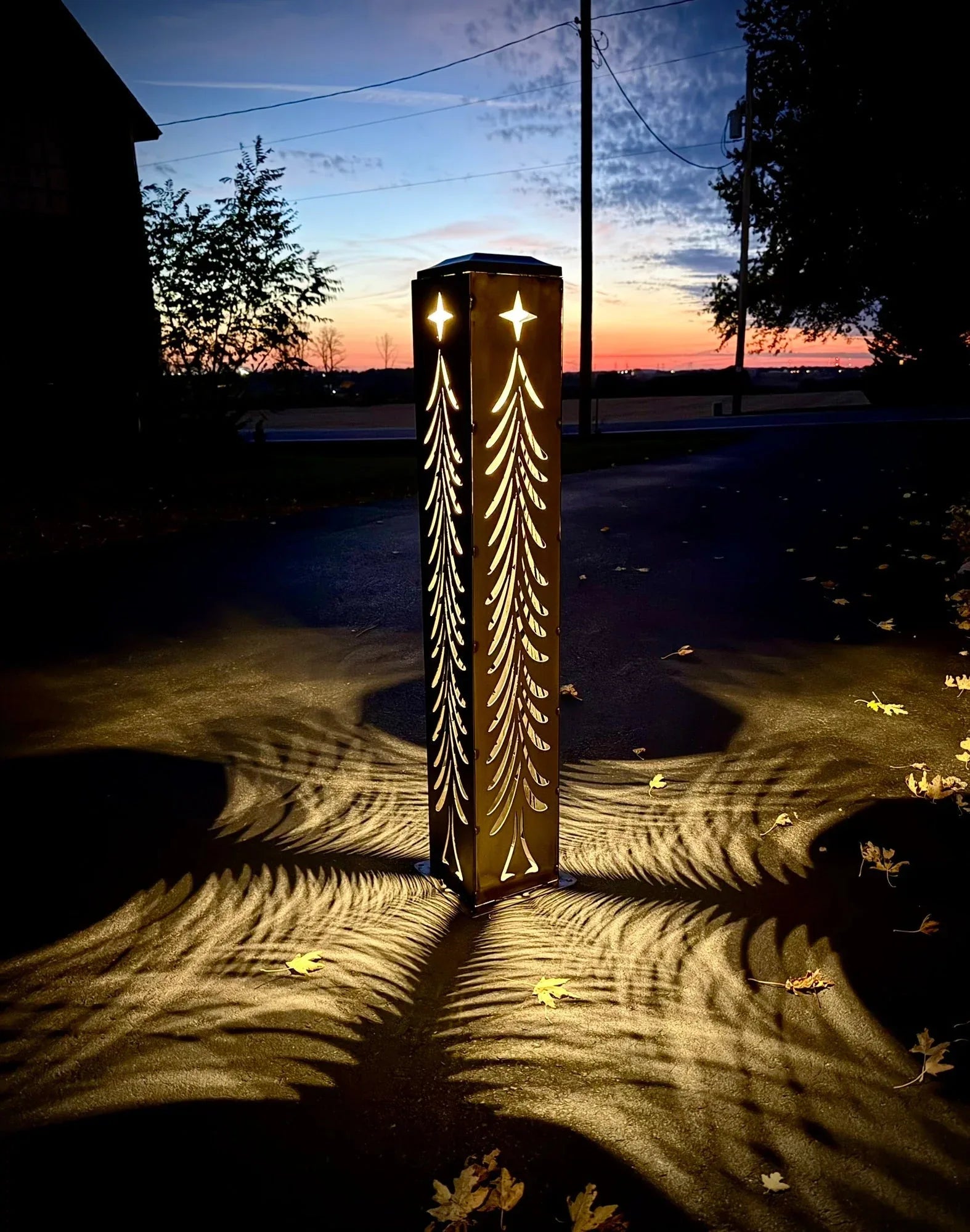 Christmas Tree Solar Luminary - Steel 48-inch