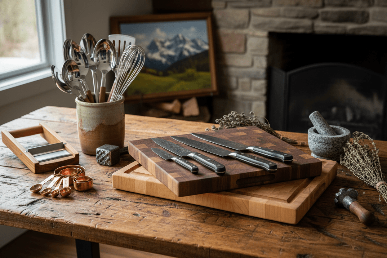 cutlery and kitchen prep