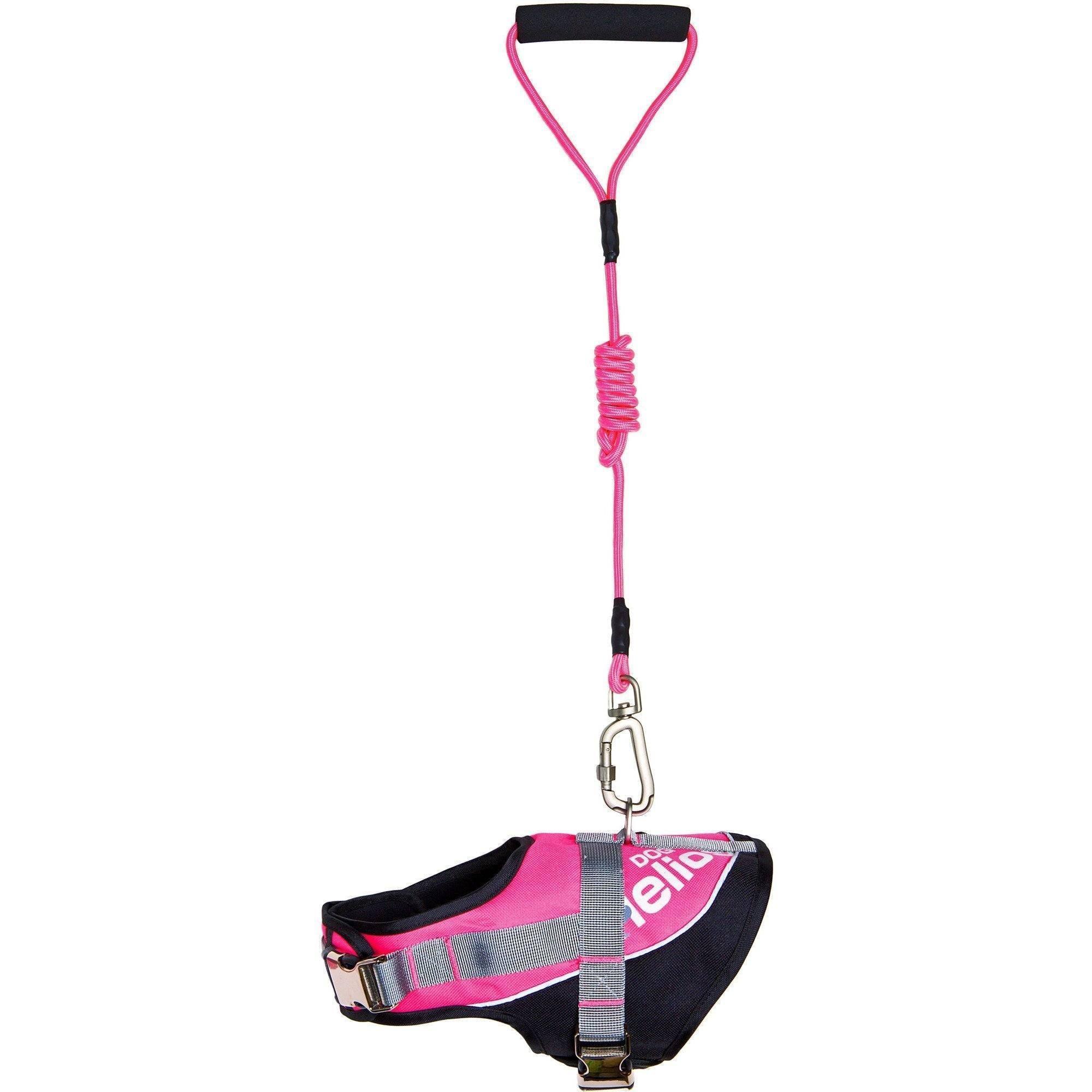 Dog Helios ® 'Bark-Mudder' 2-in-1 Reflective and Adjustable Sporty Dog Harness and Leash Pink
