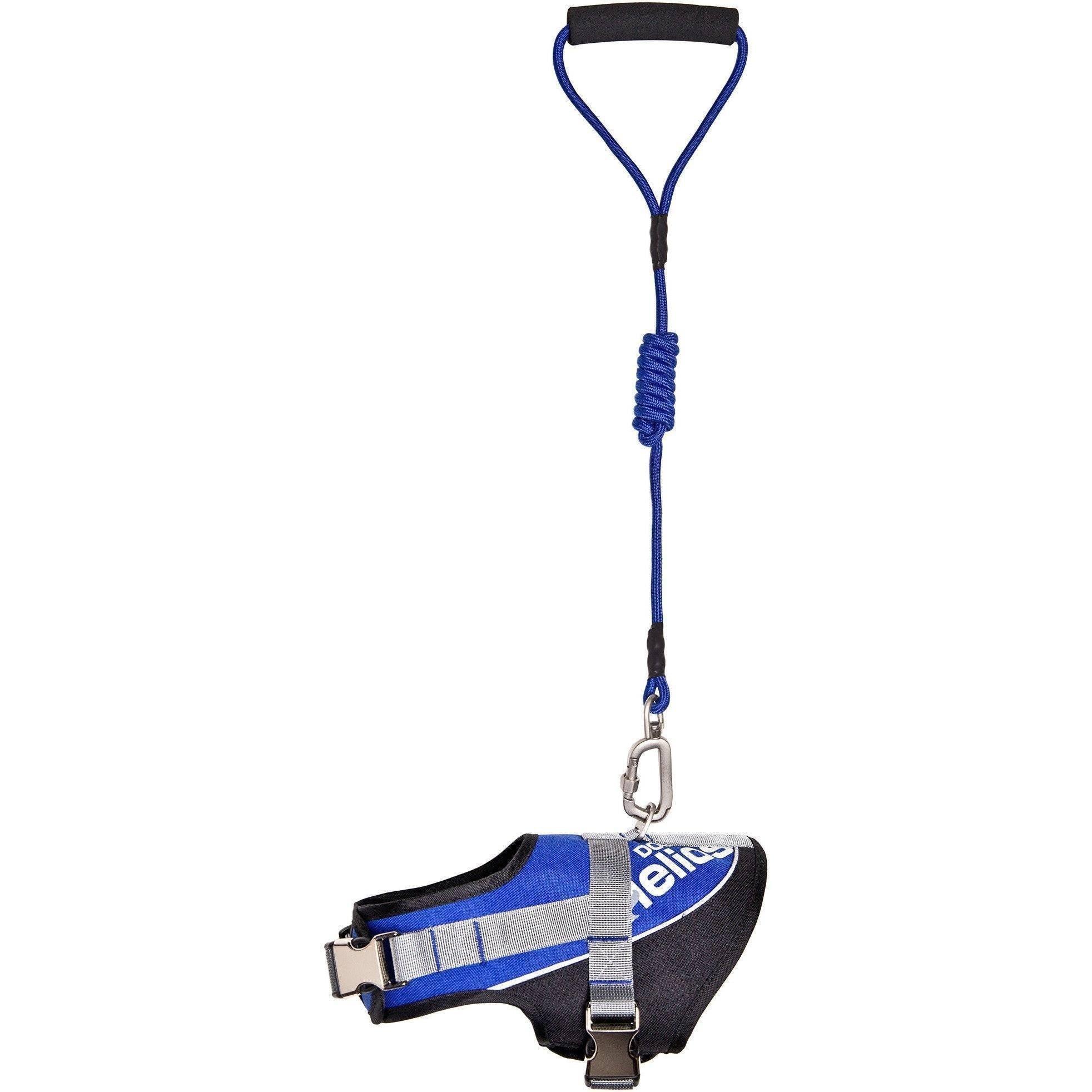 Dog Helios ® 'Bark-Mudder' 2-in-1 Reflective and Adjustable Sporty Dog Harness and Leash Blue