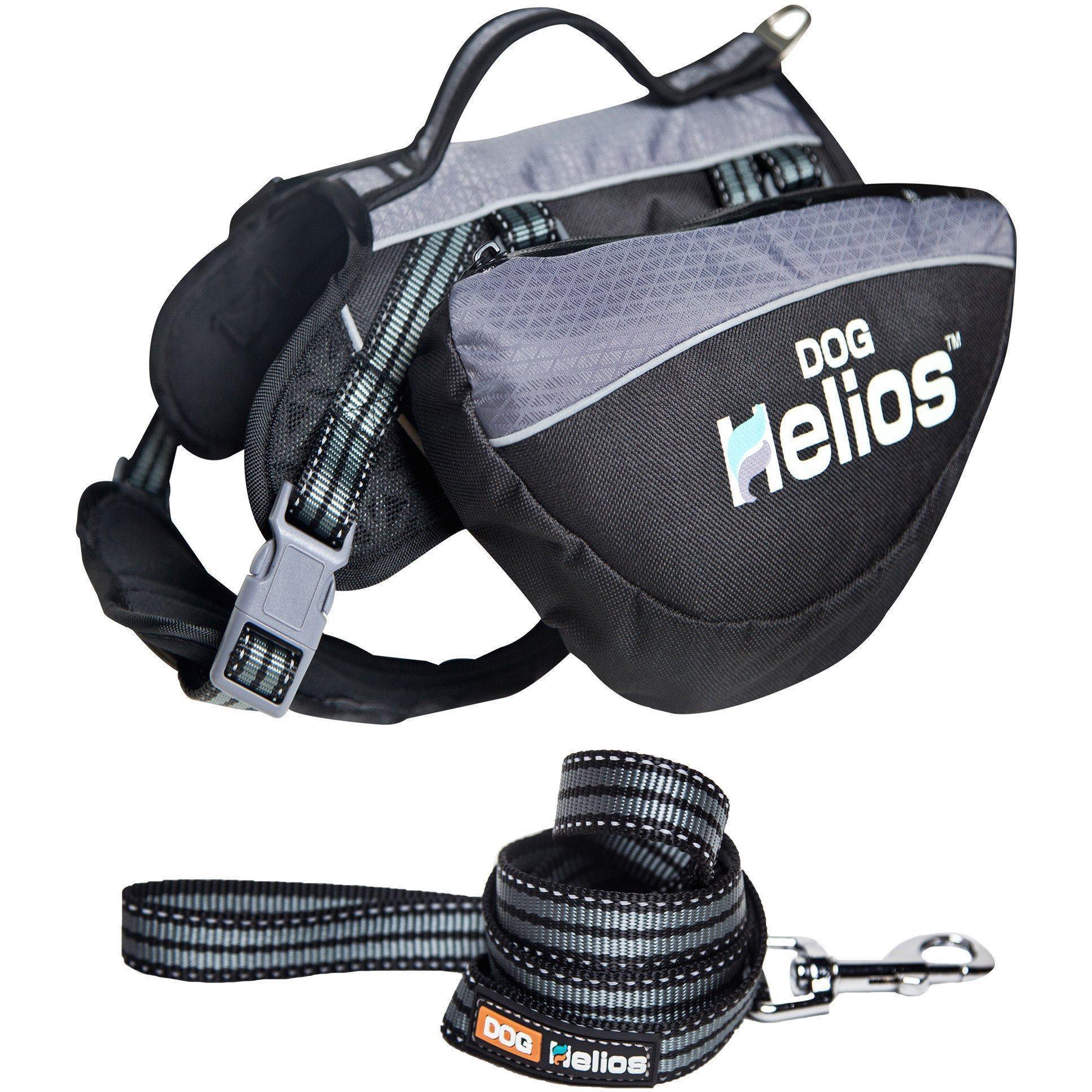 Dog Helios ® Freestyle 3-in-1 Explorer Sporty Convertible Waterproof Dog Backpack Harness Black