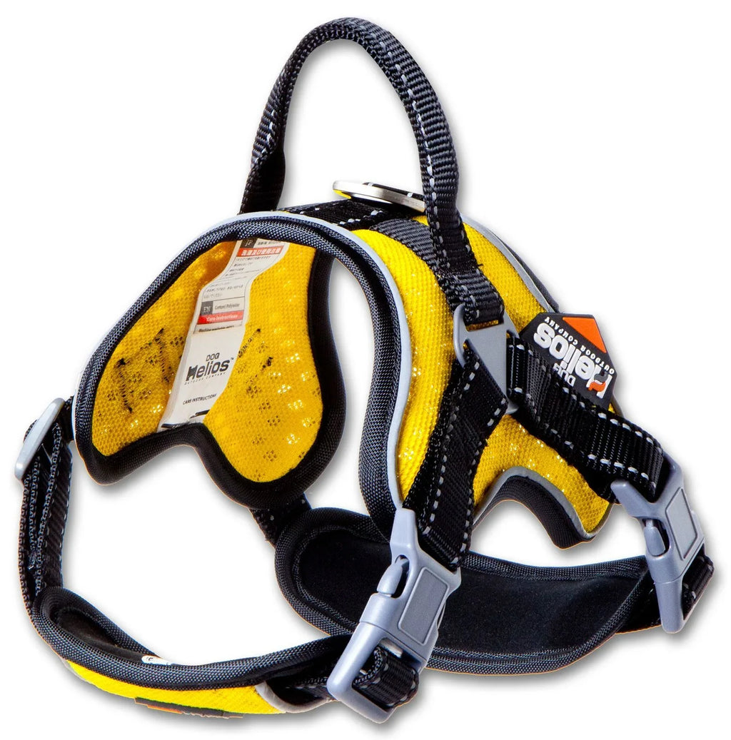 Dog Helios ® 'Scorpion' Sporty High-Performance Free-Range Dog Harness Yellow