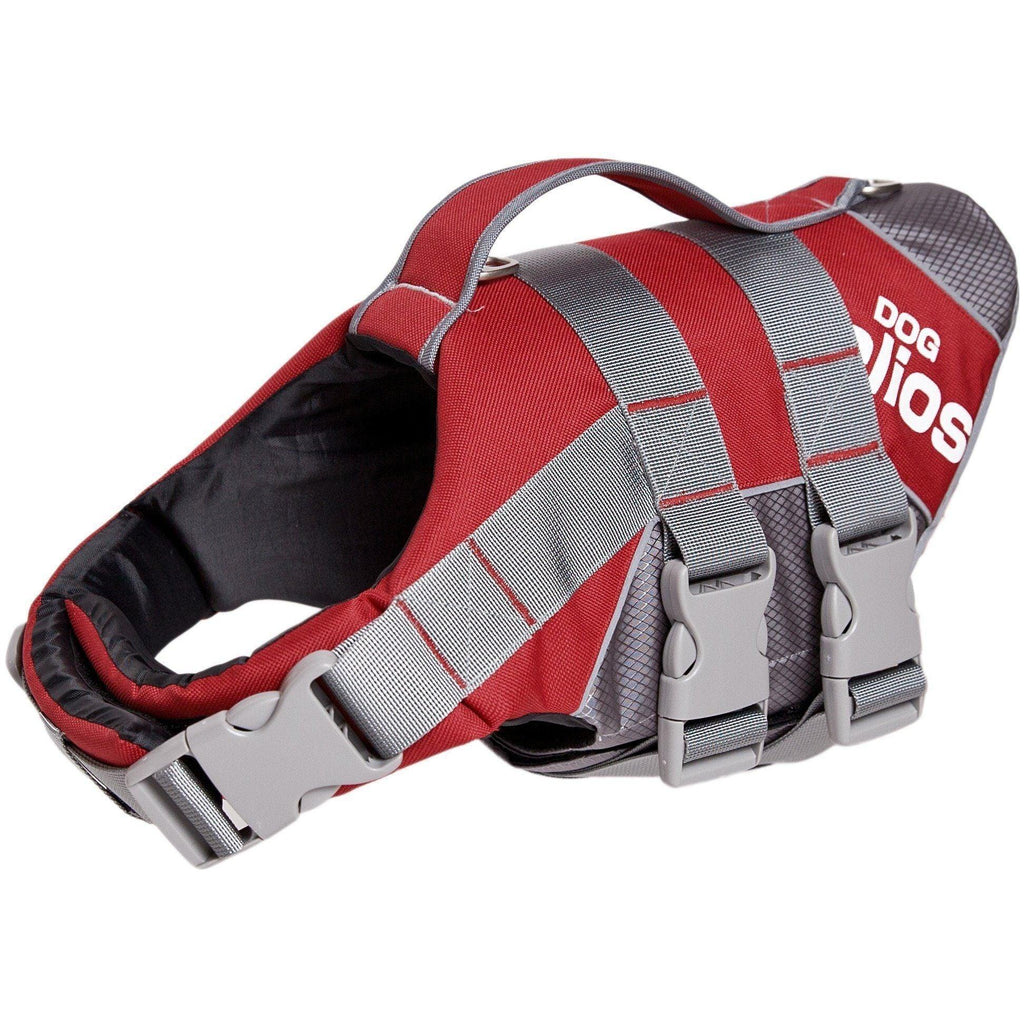 Dog Helios ® 'Splash-Explore' Reflective and Adjustable Floating Safety Dog Life Jacket Red