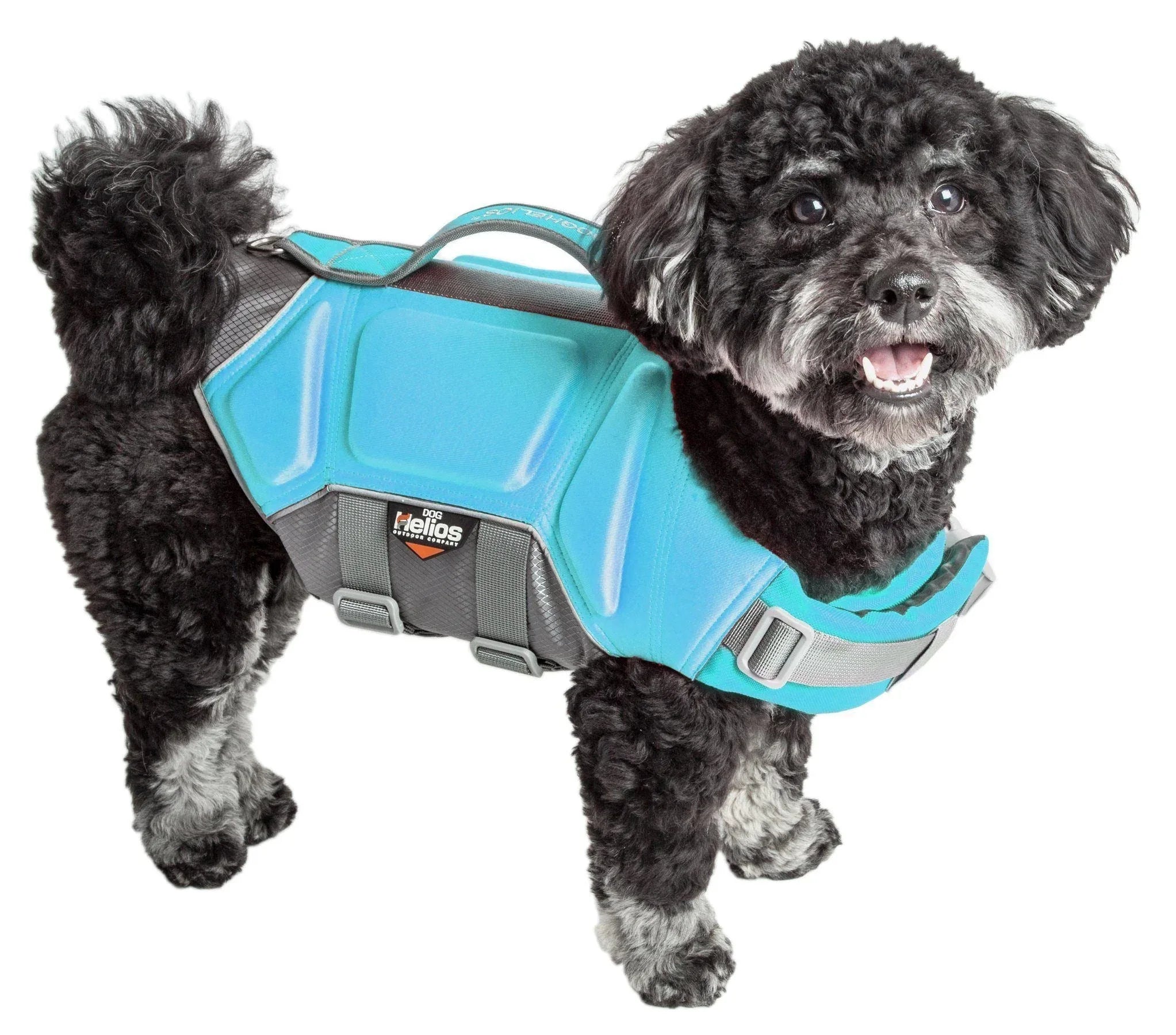 Dog Helios ® 'Tidal Guard' Multi-Point Strategically-Stitched Reflective Pet Dog Life Jacket Vest Light Blue