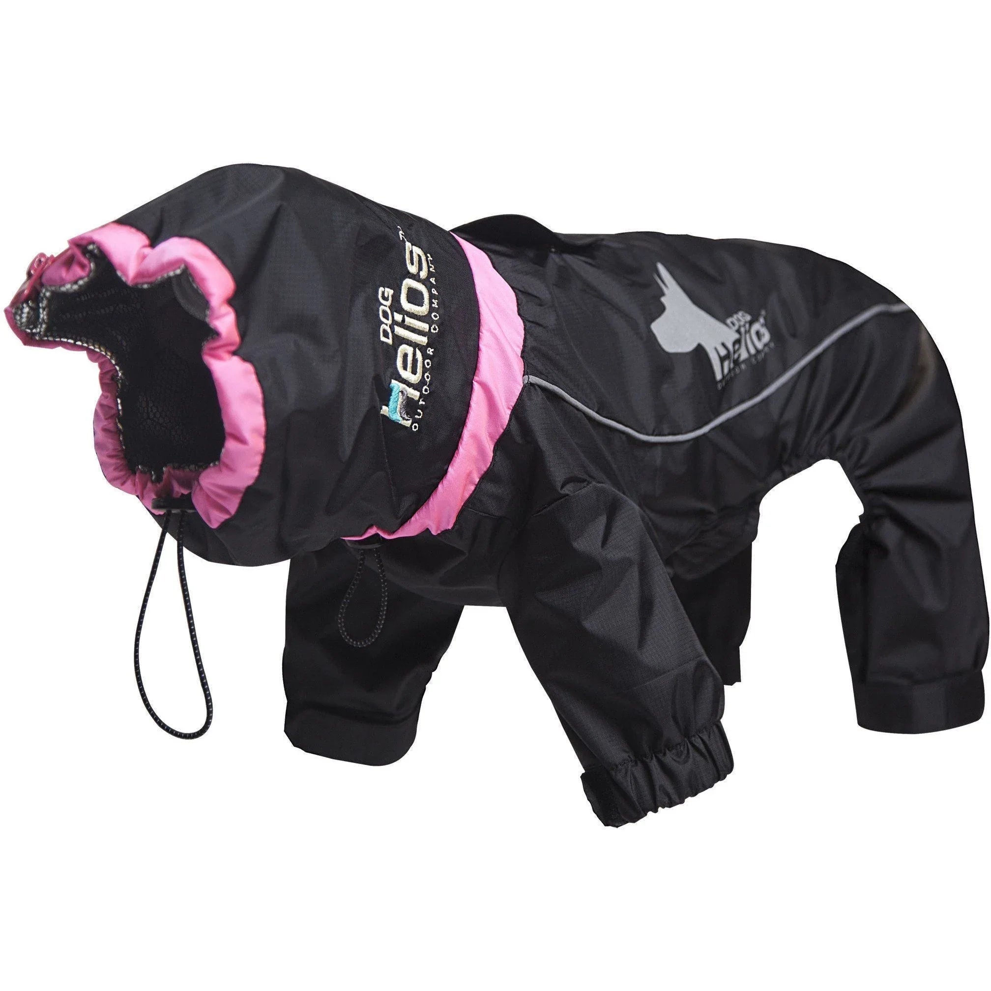 Dog Helios ® Weather-King Ultimate Windproof Full Body Winter Dog Jacket Black